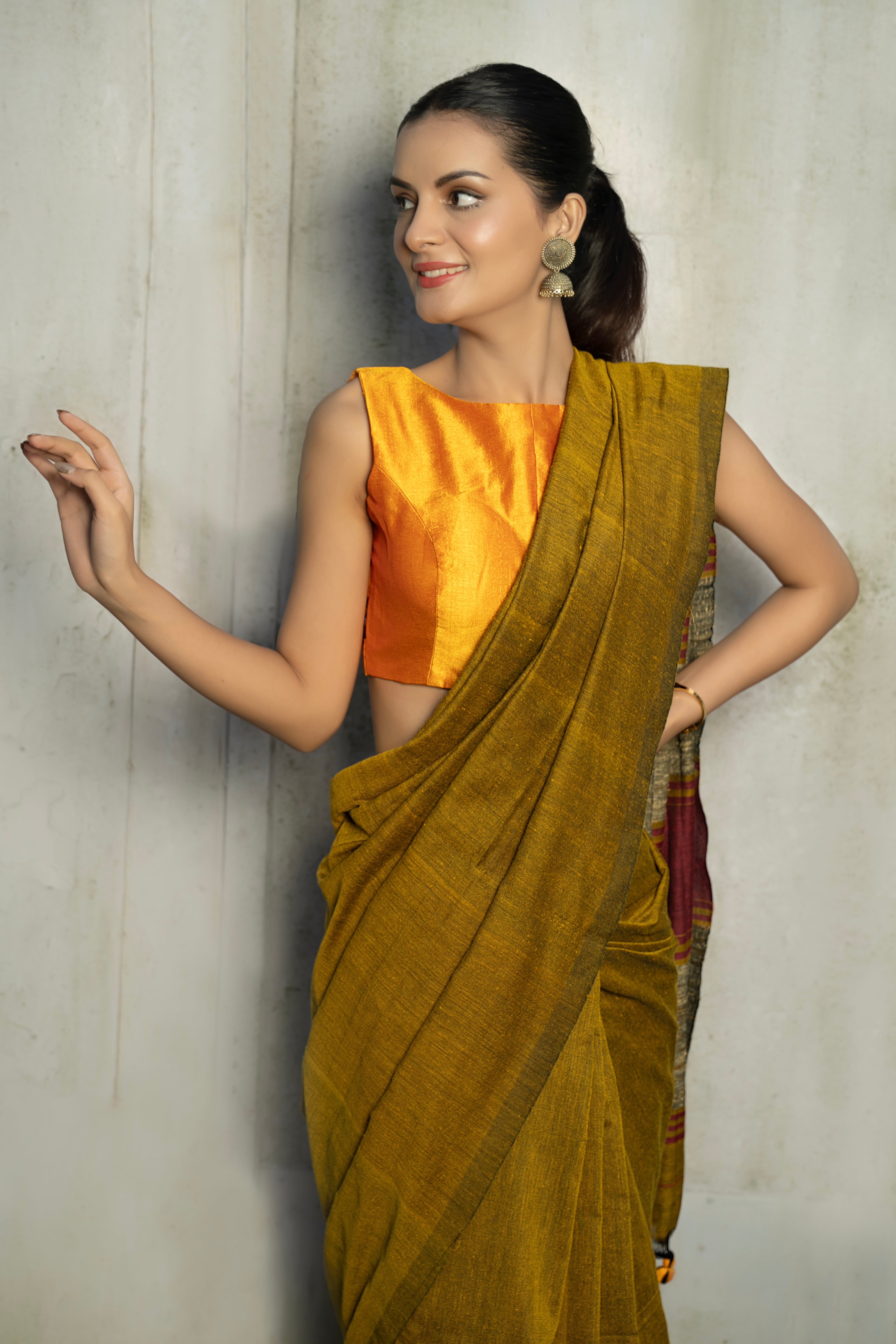 Golden Honey Saree