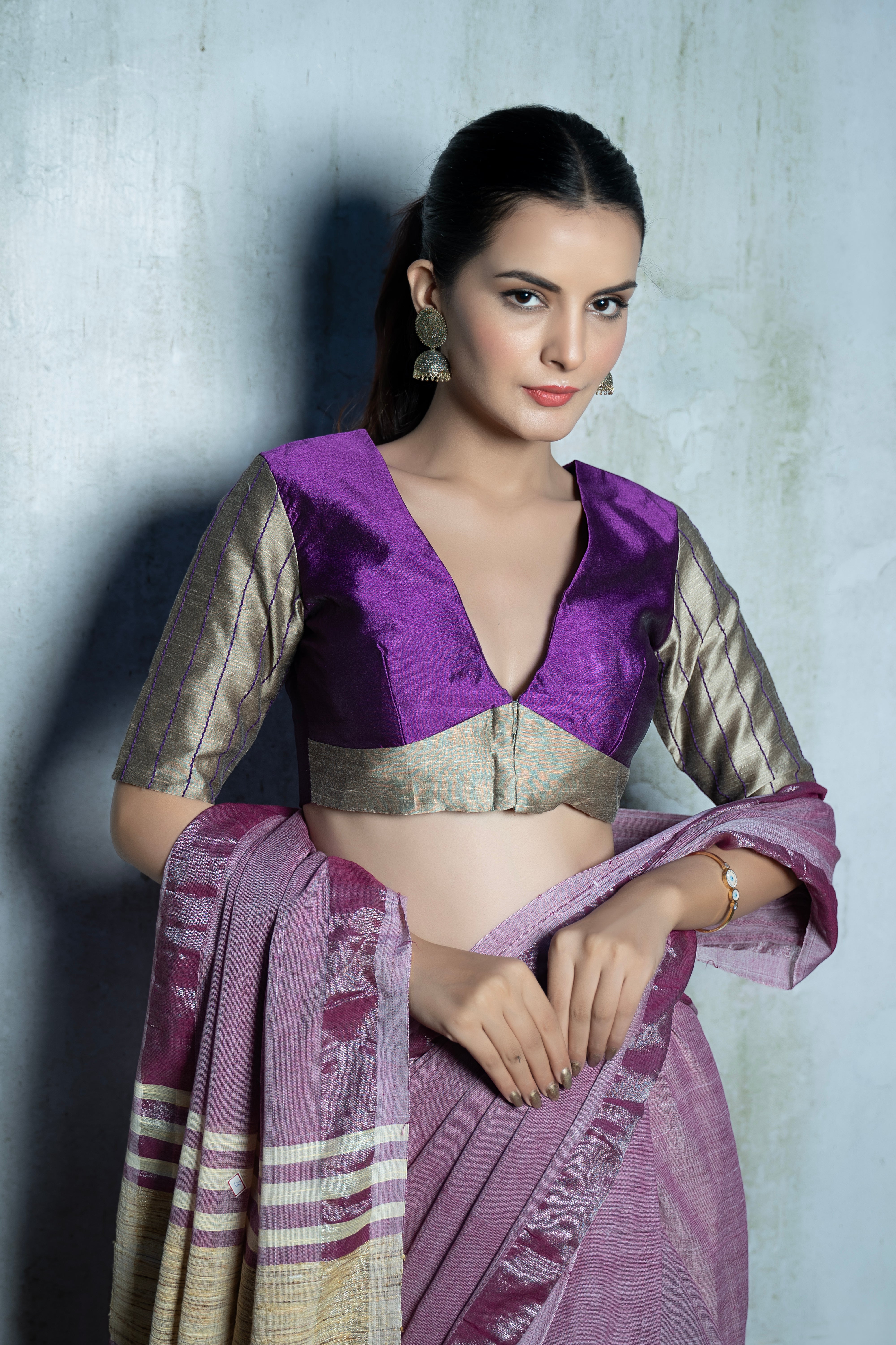 Violet Whisper Saree + Lavender Love Blouse