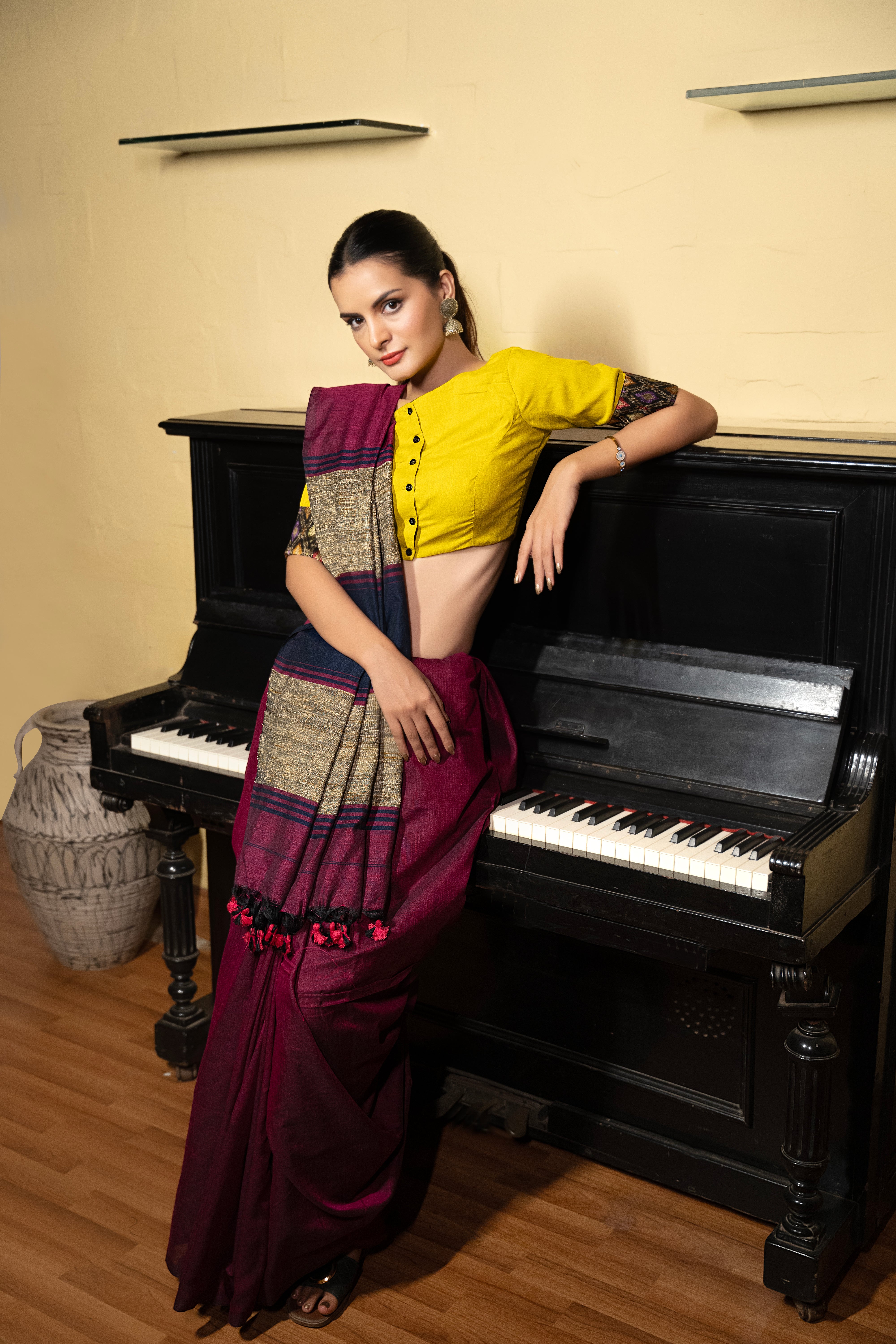 Royal Berry Glow Saree