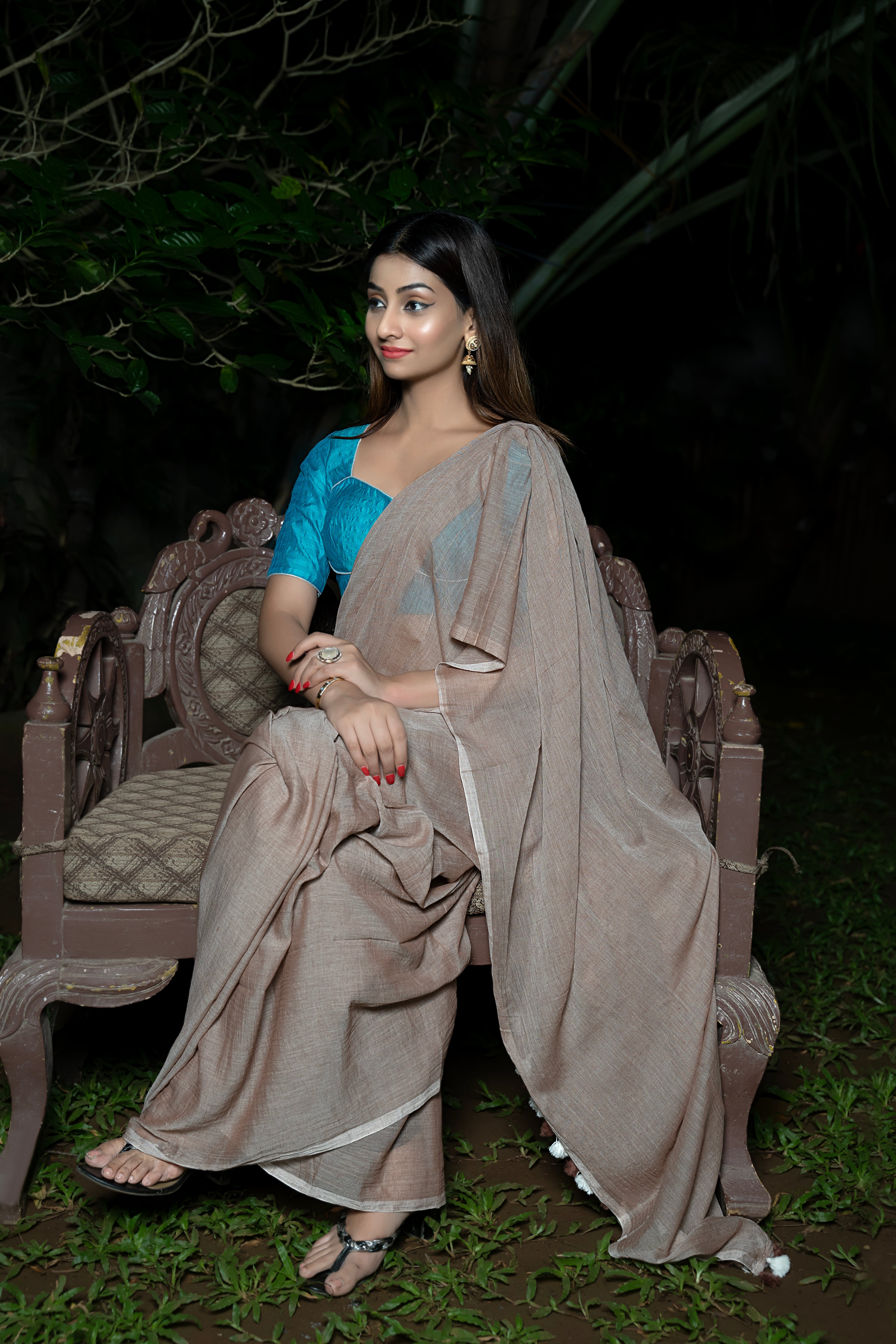 Slate Serenity Saree