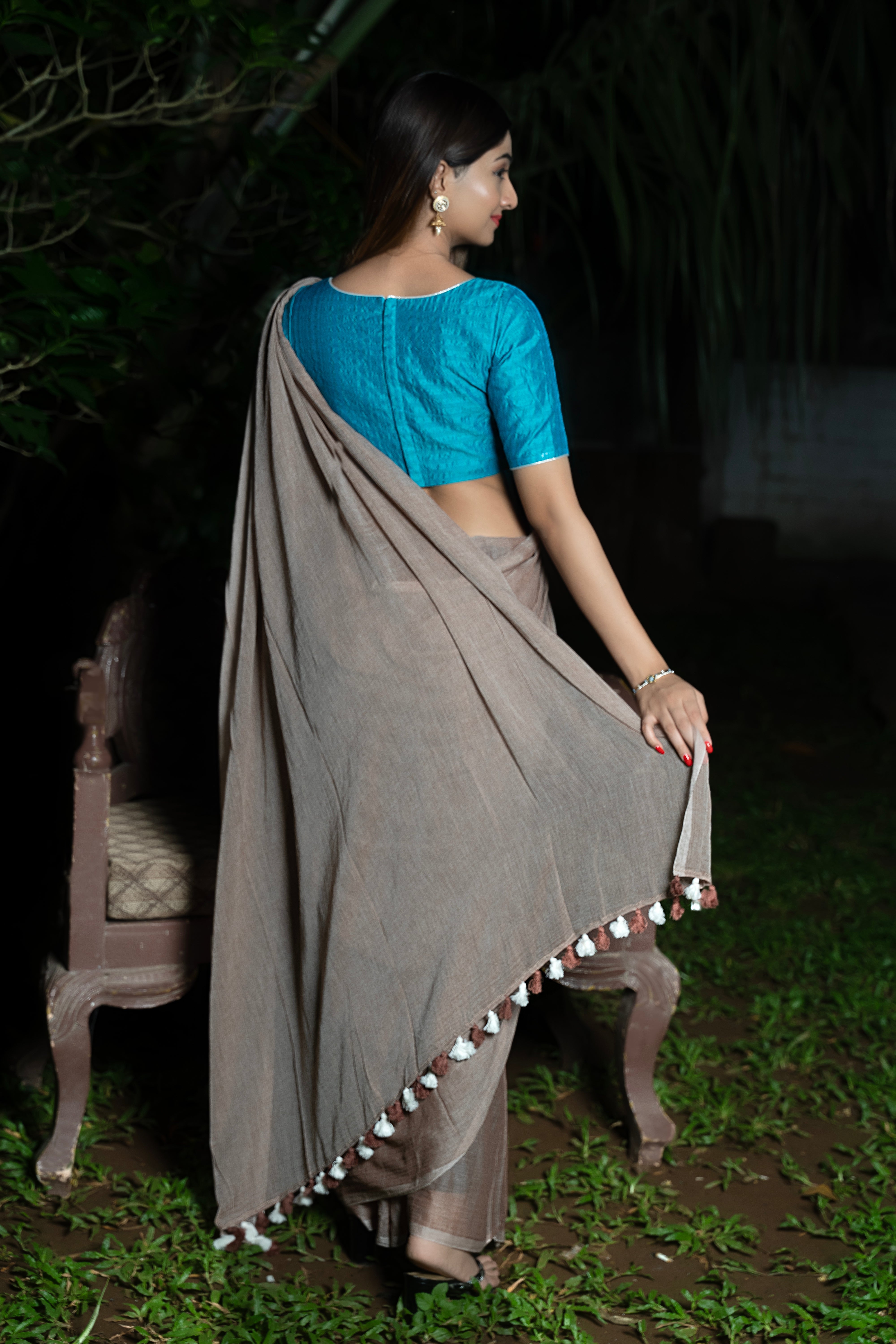 Slate Serenity Saree