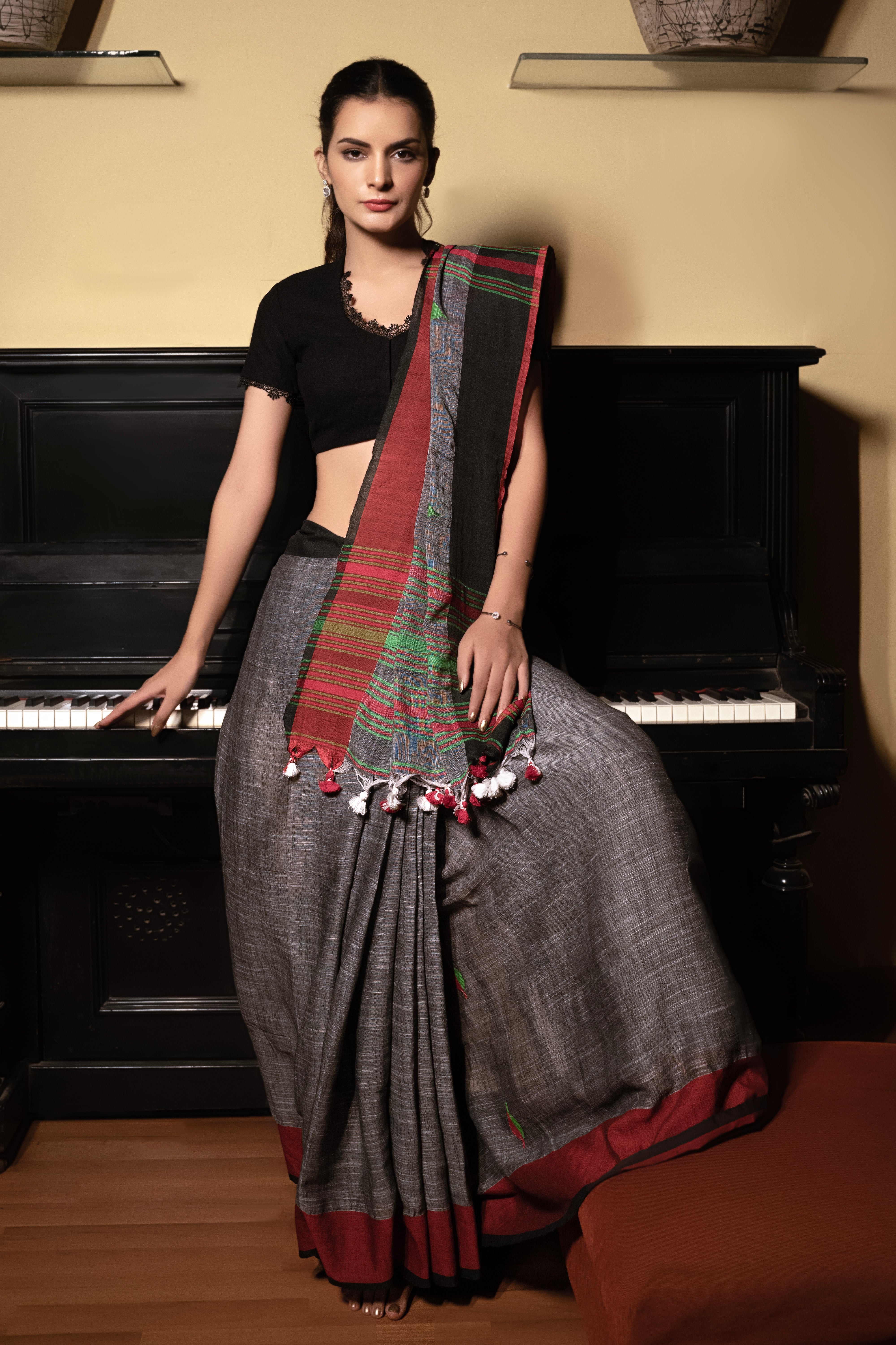 Silver Haze Saree