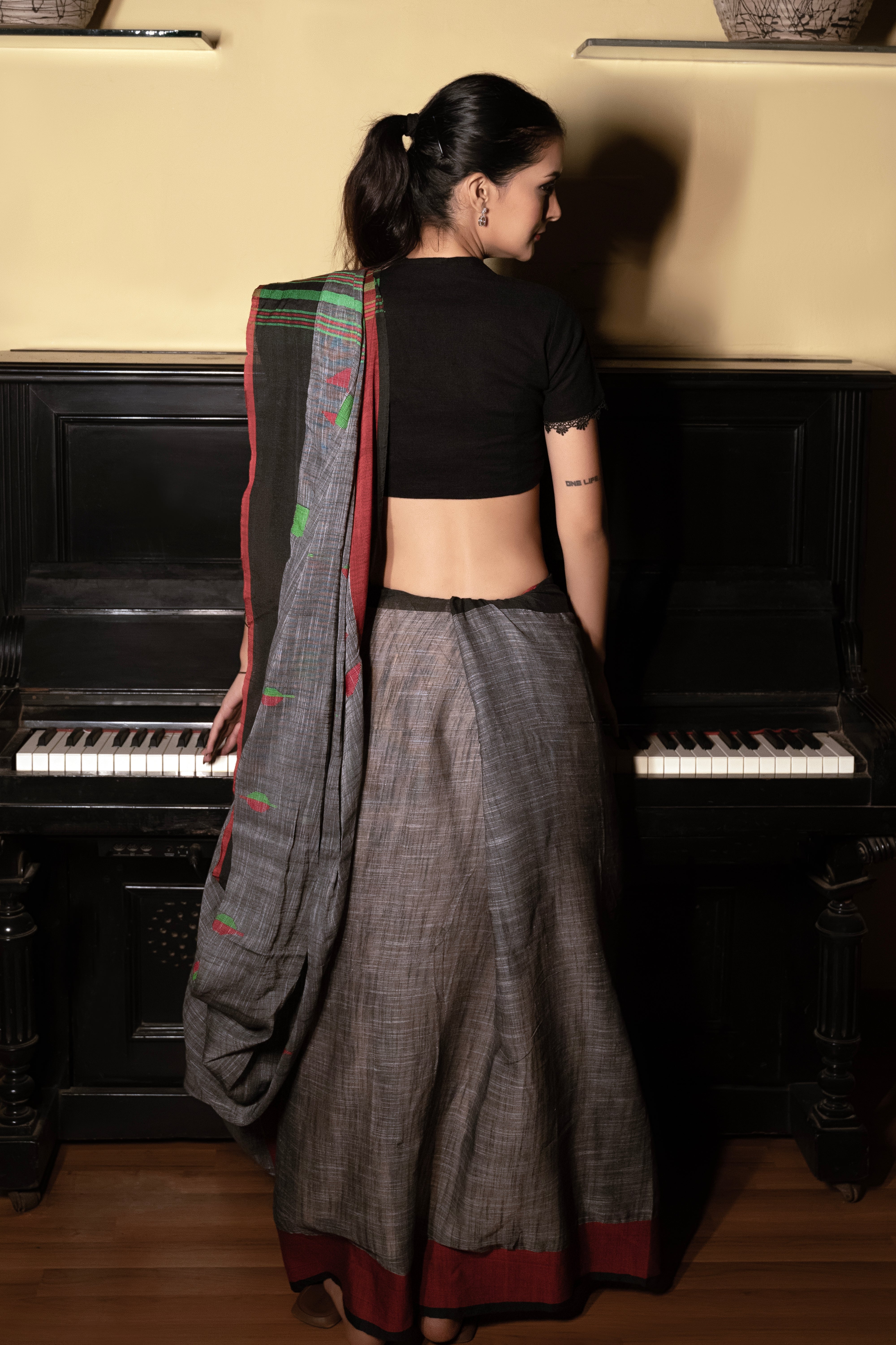 Silver Haze Saree
