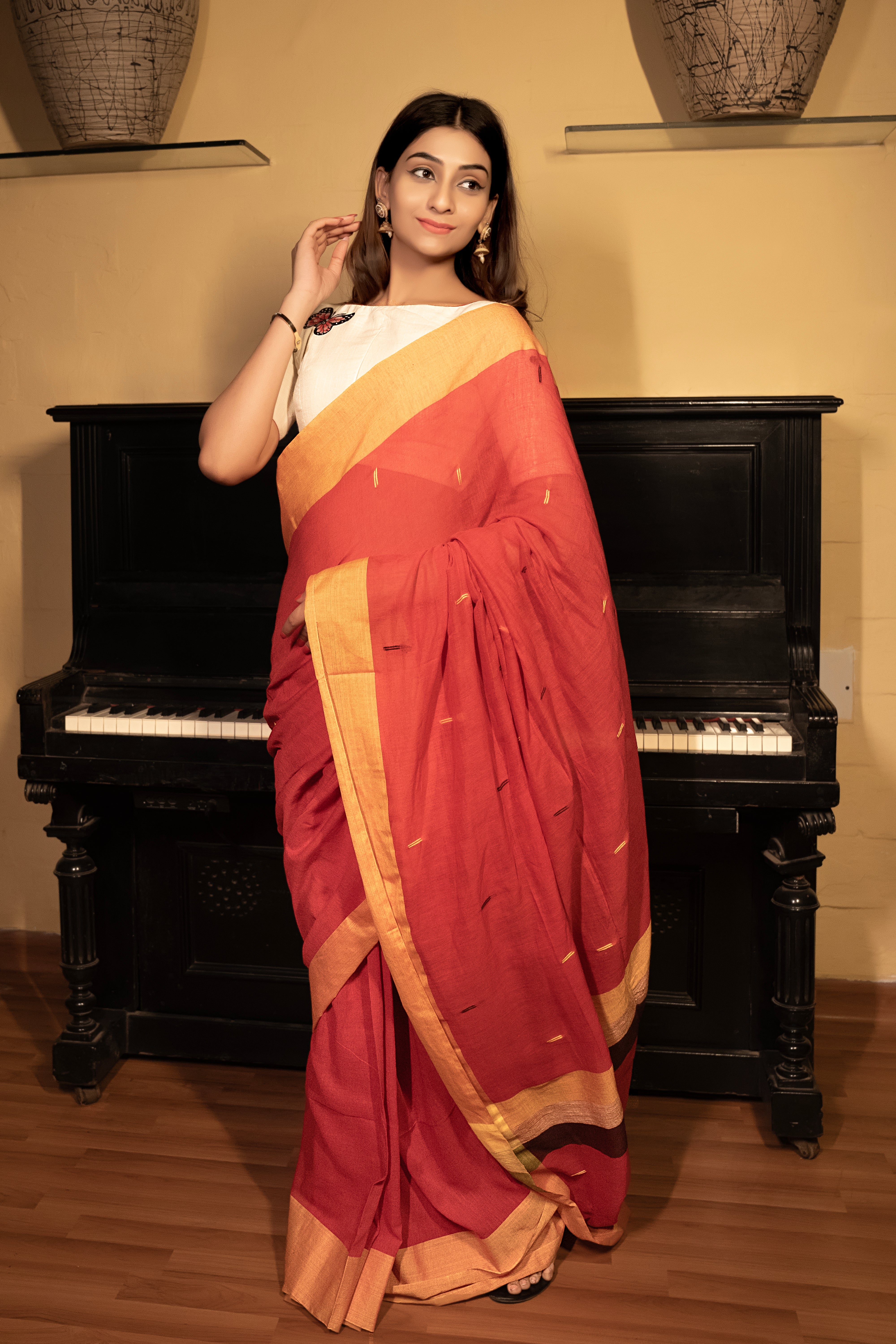 Lal Channani Saree