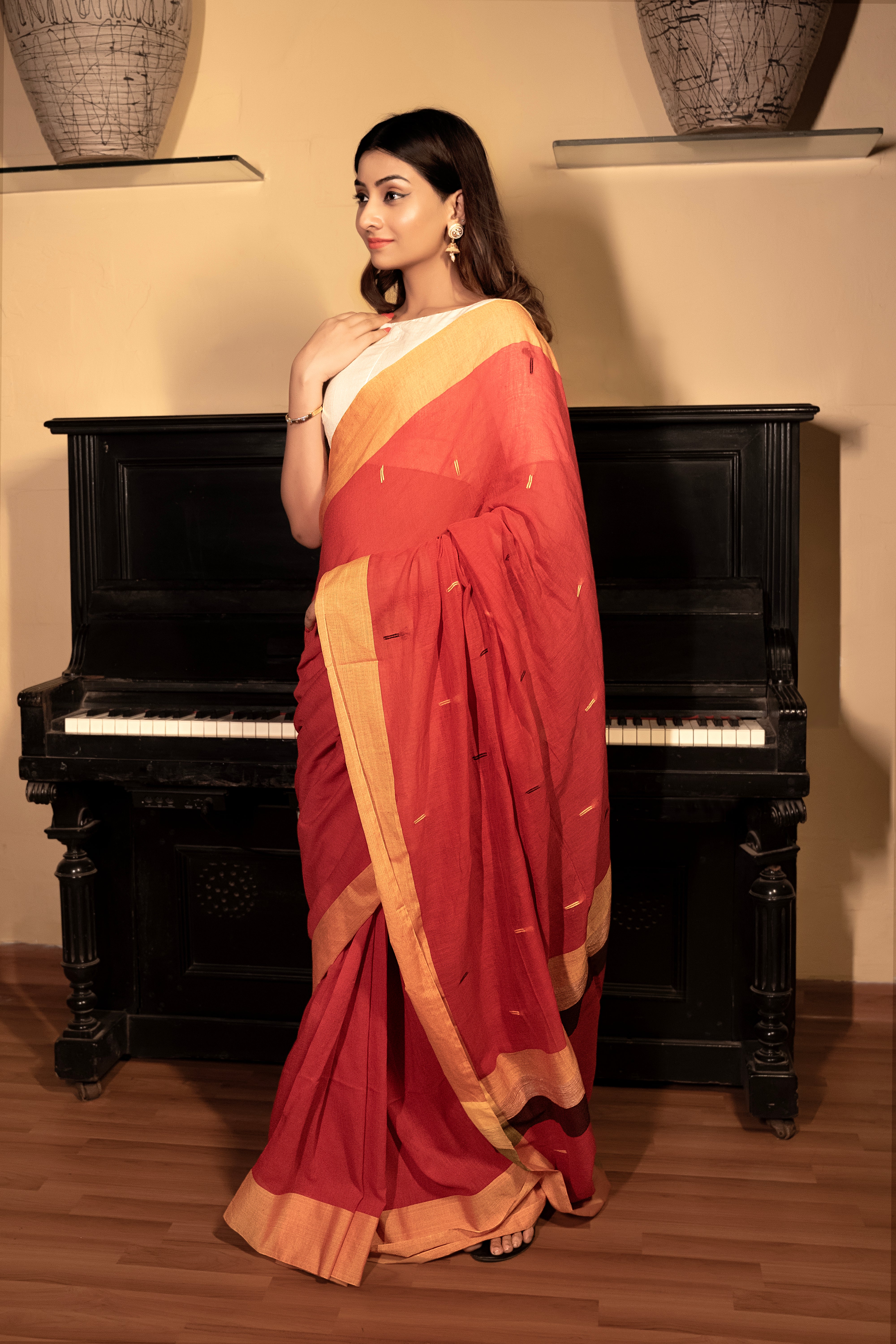 Lal Channani Saree