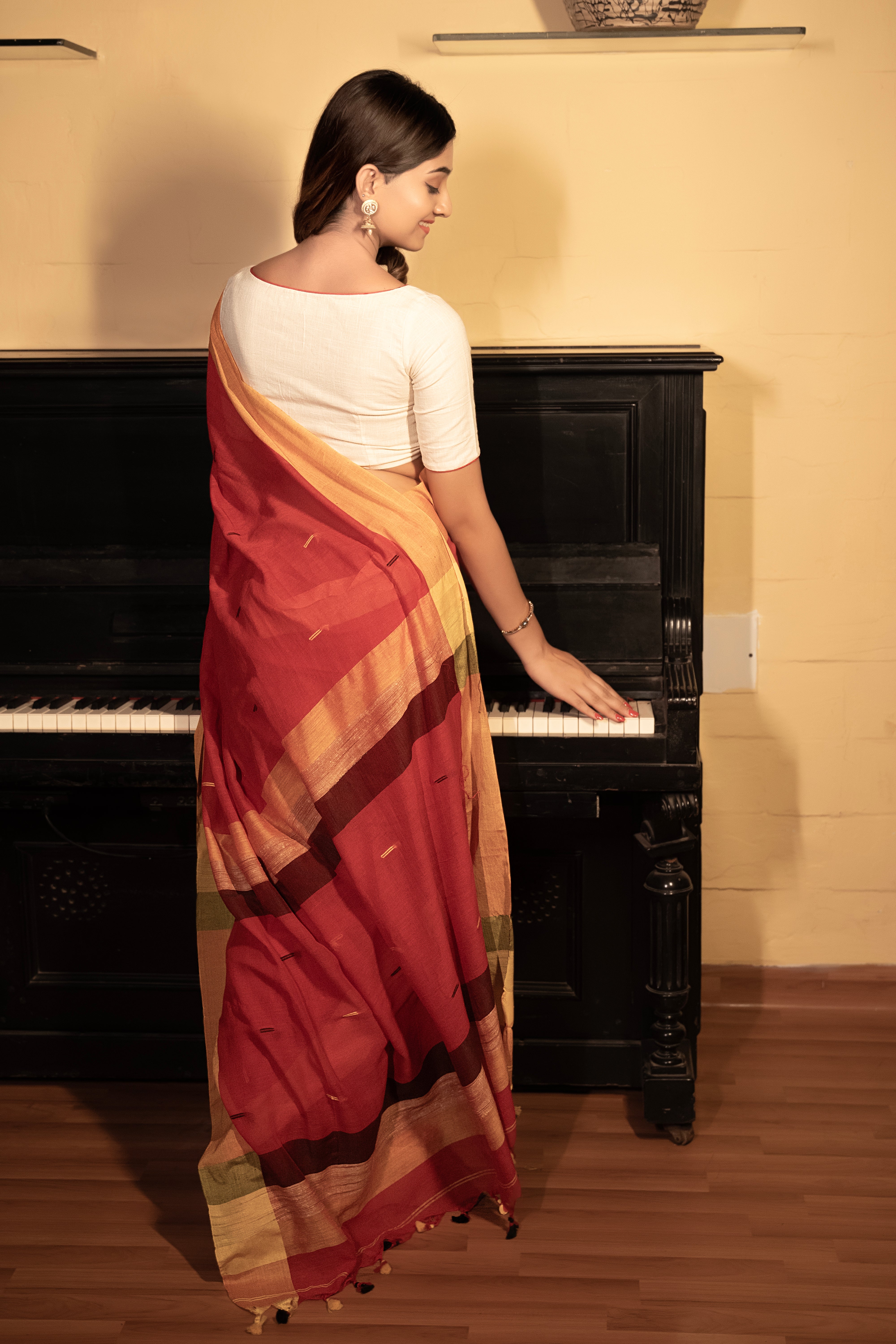 Lal Channani Saree