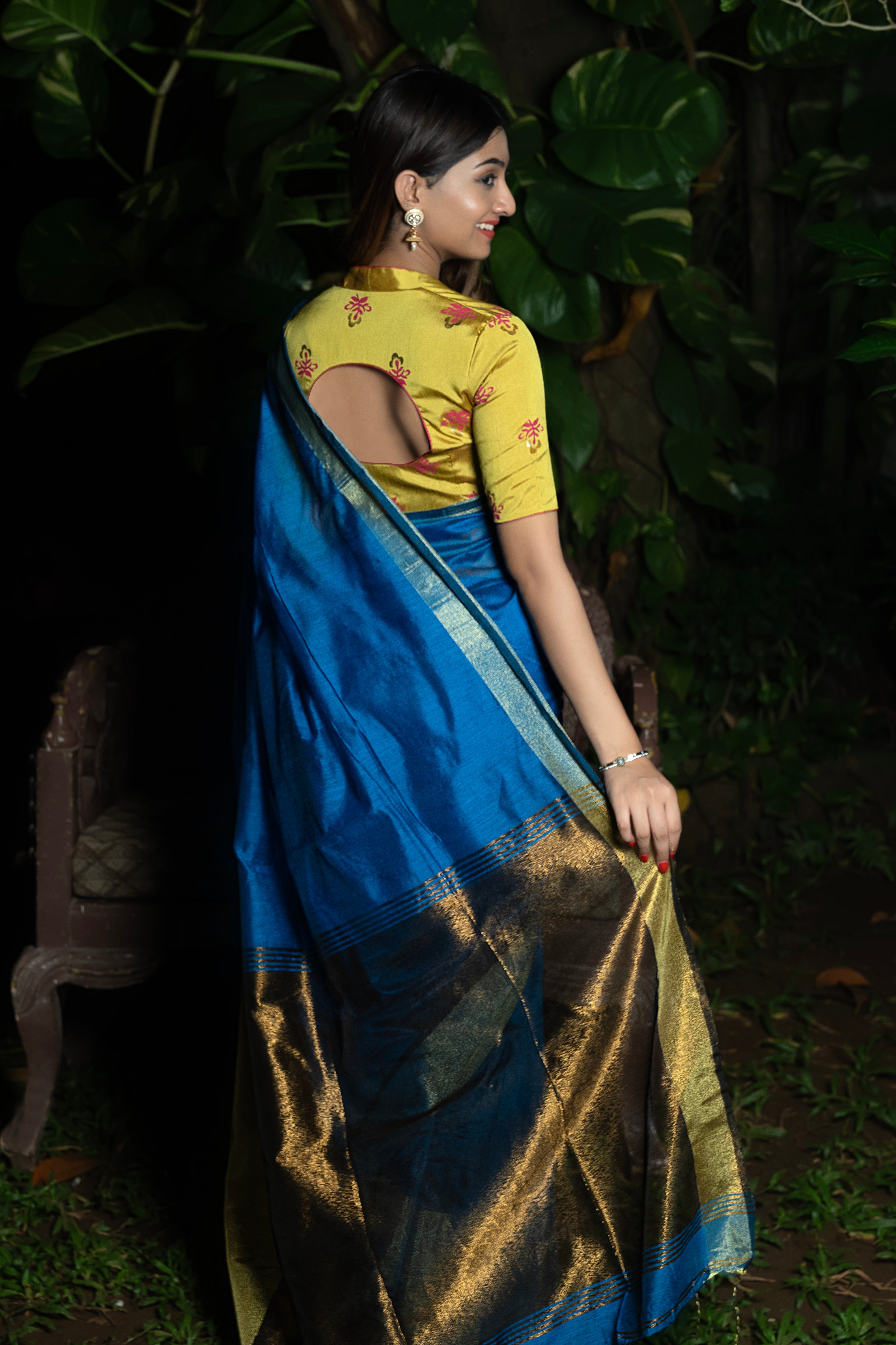 Sapphire Weave Saree