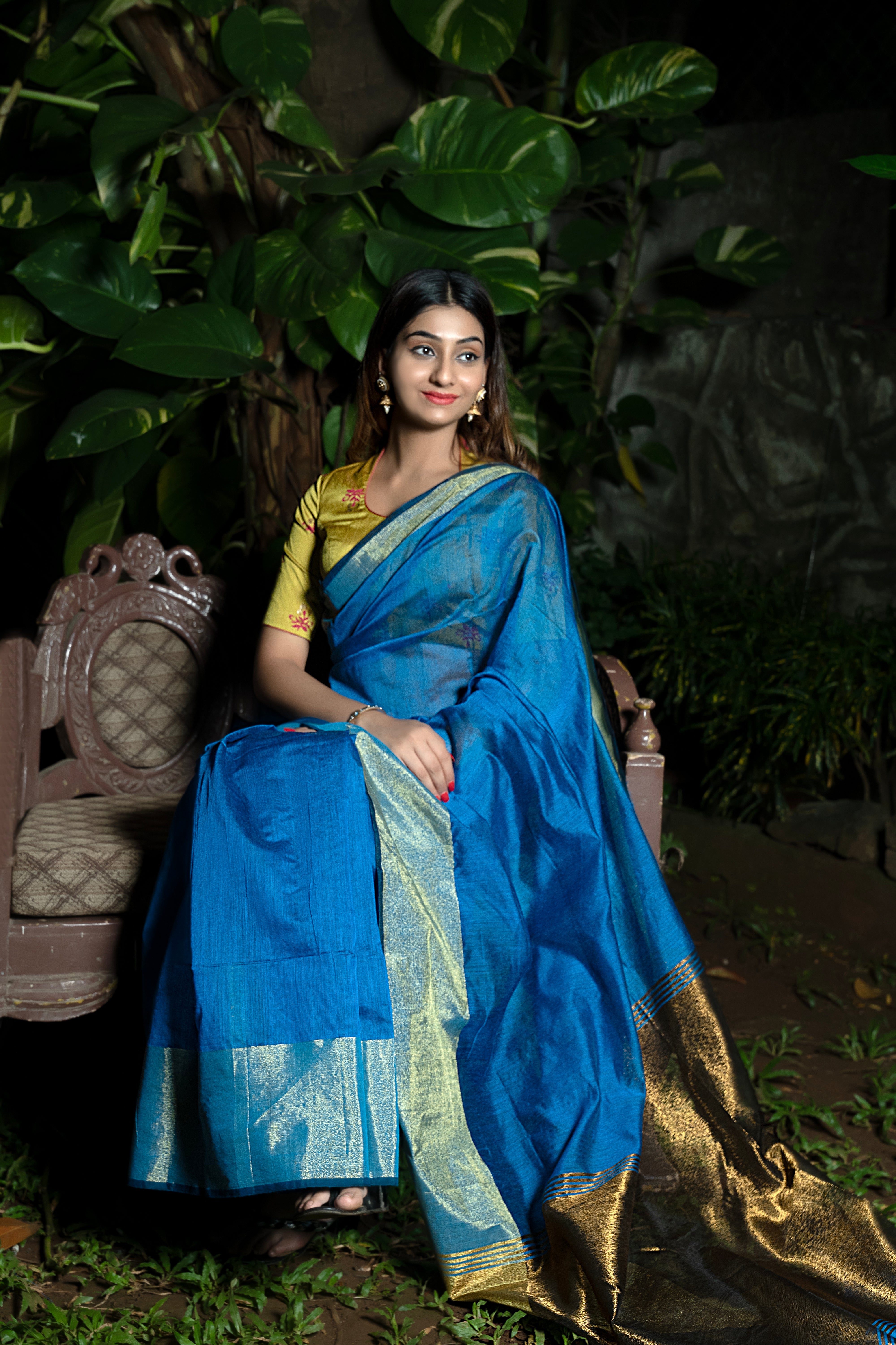 Sapphire Weave Saree