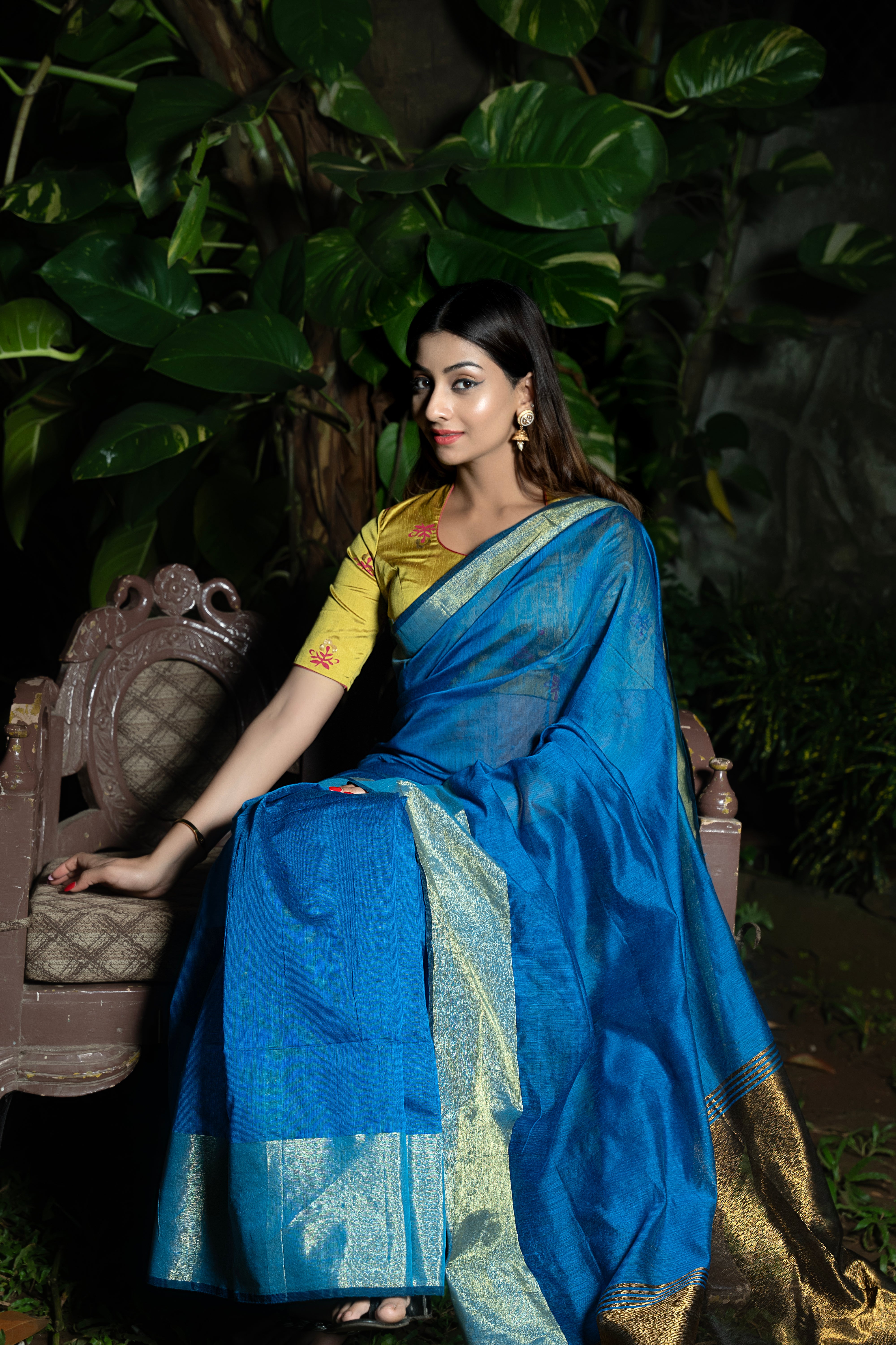 Sapphire Weave Saree