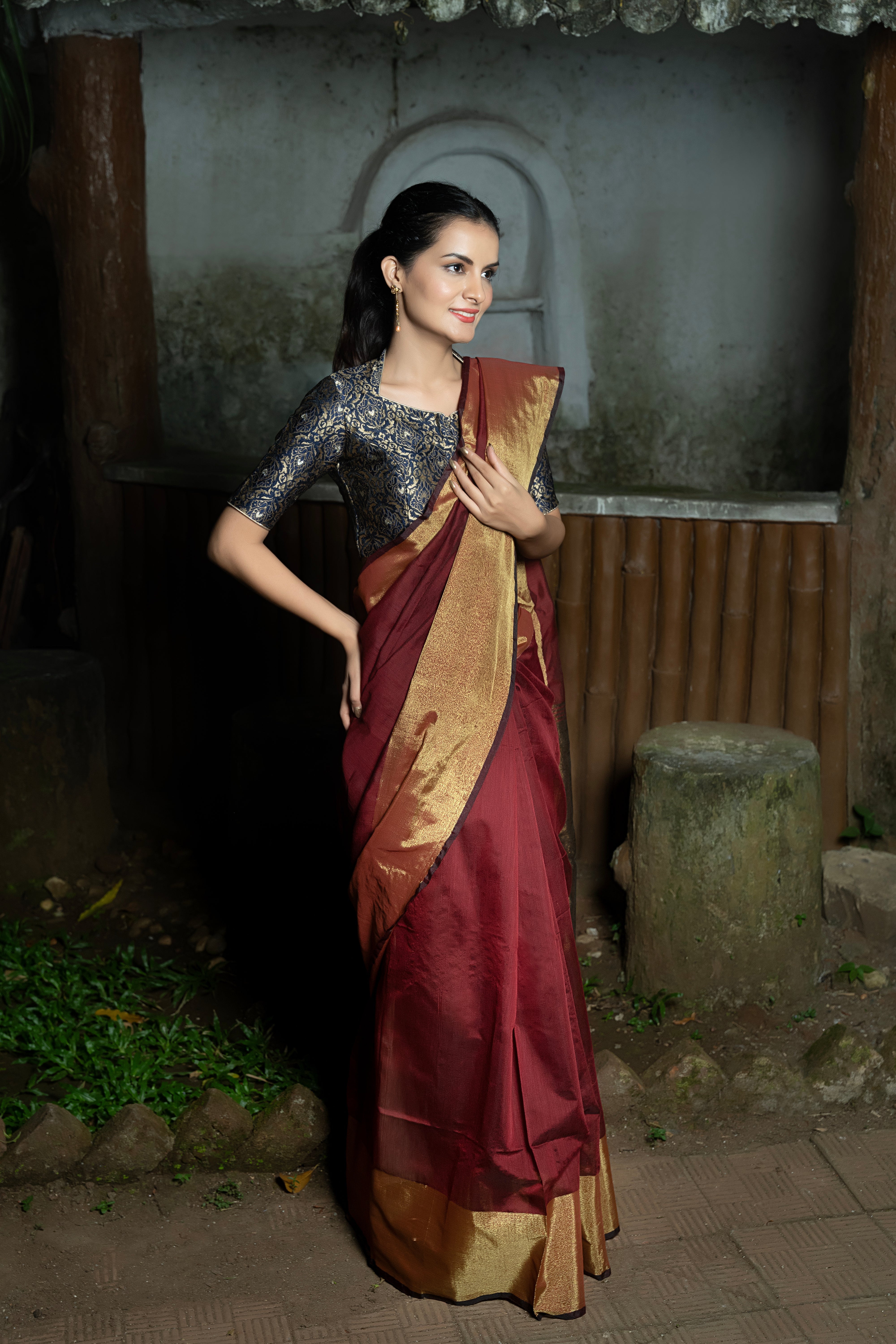 Scarlet Majesty Saree