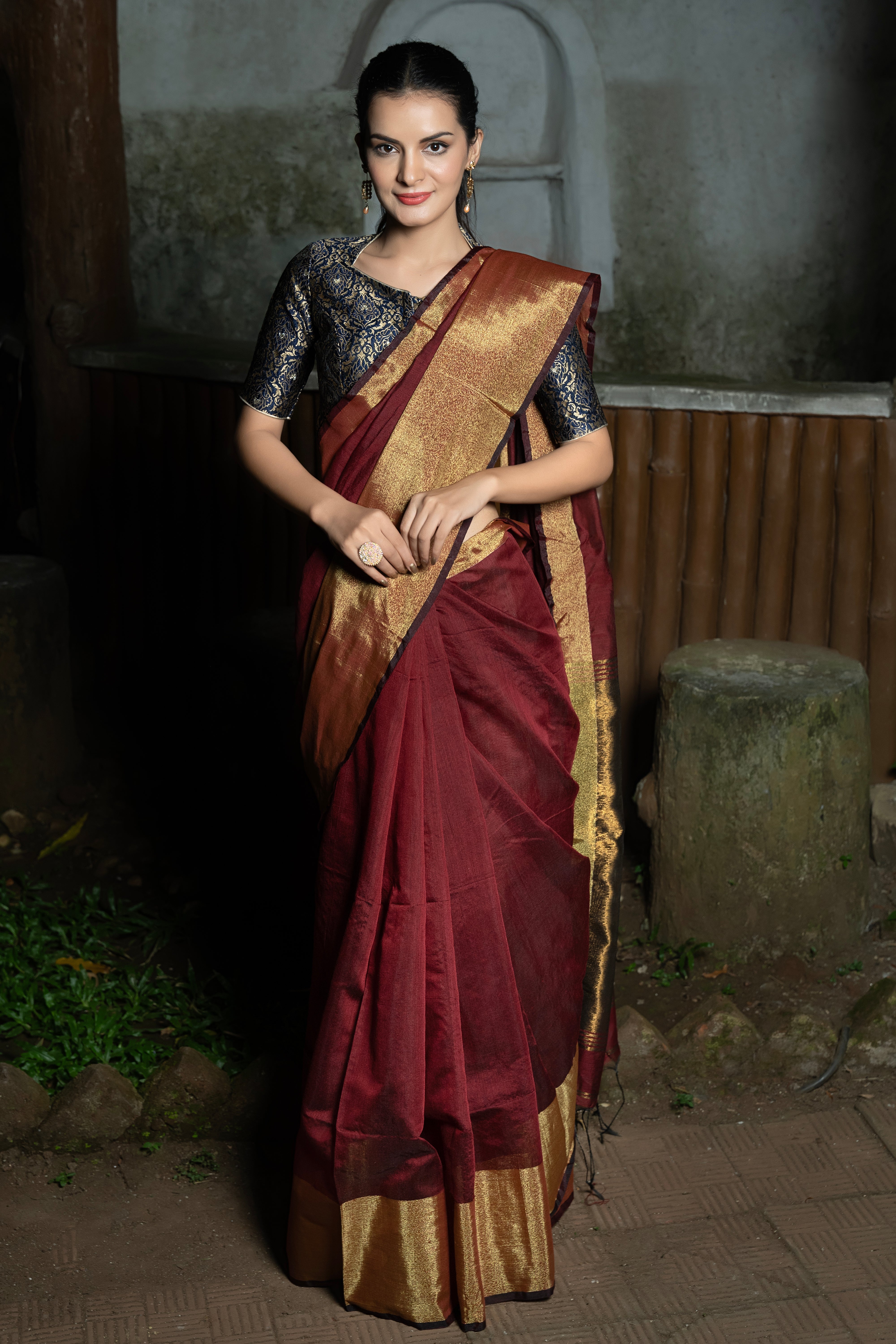 Scarlet Majesty Saree