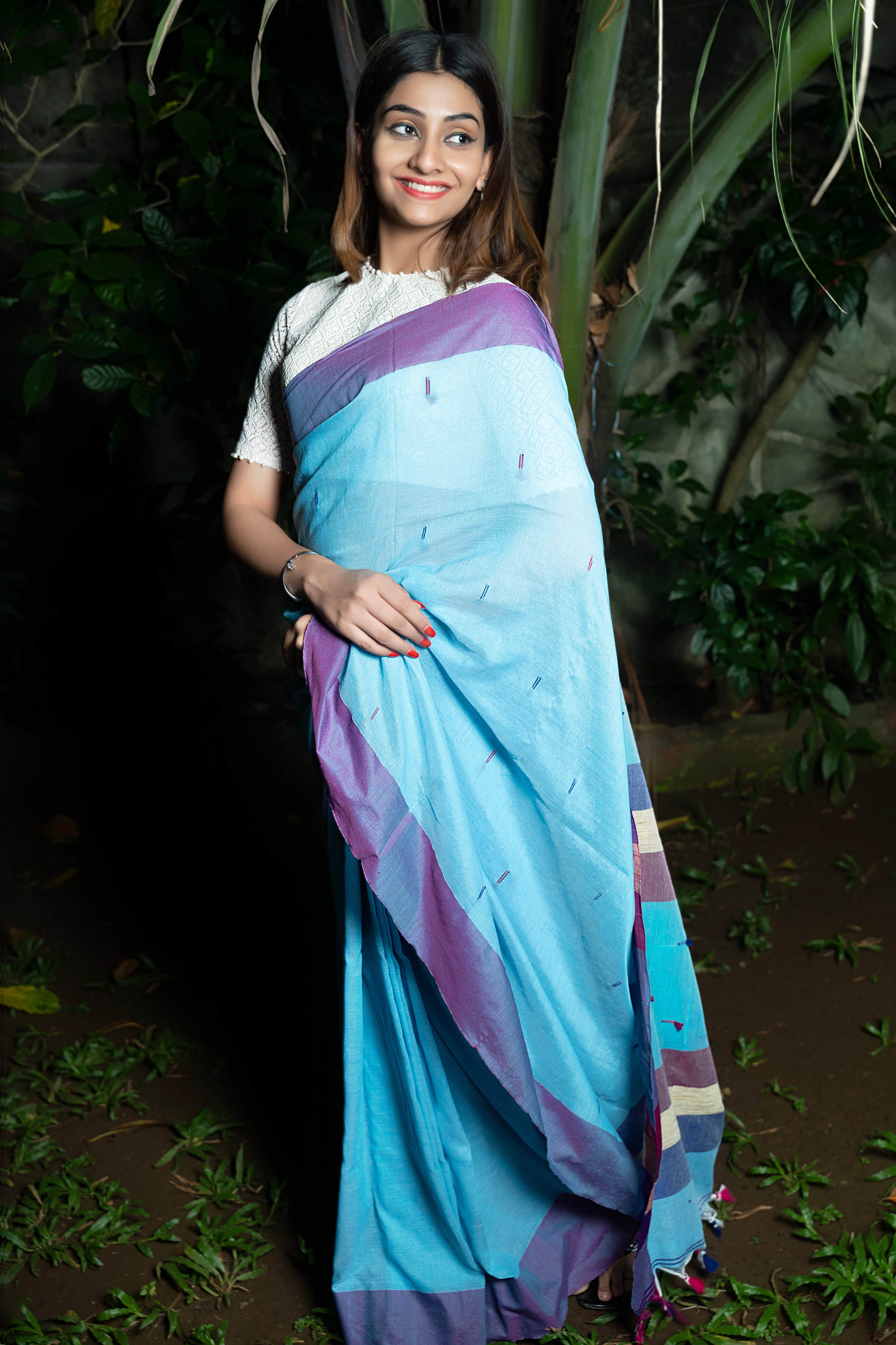 Azure Charm Saree