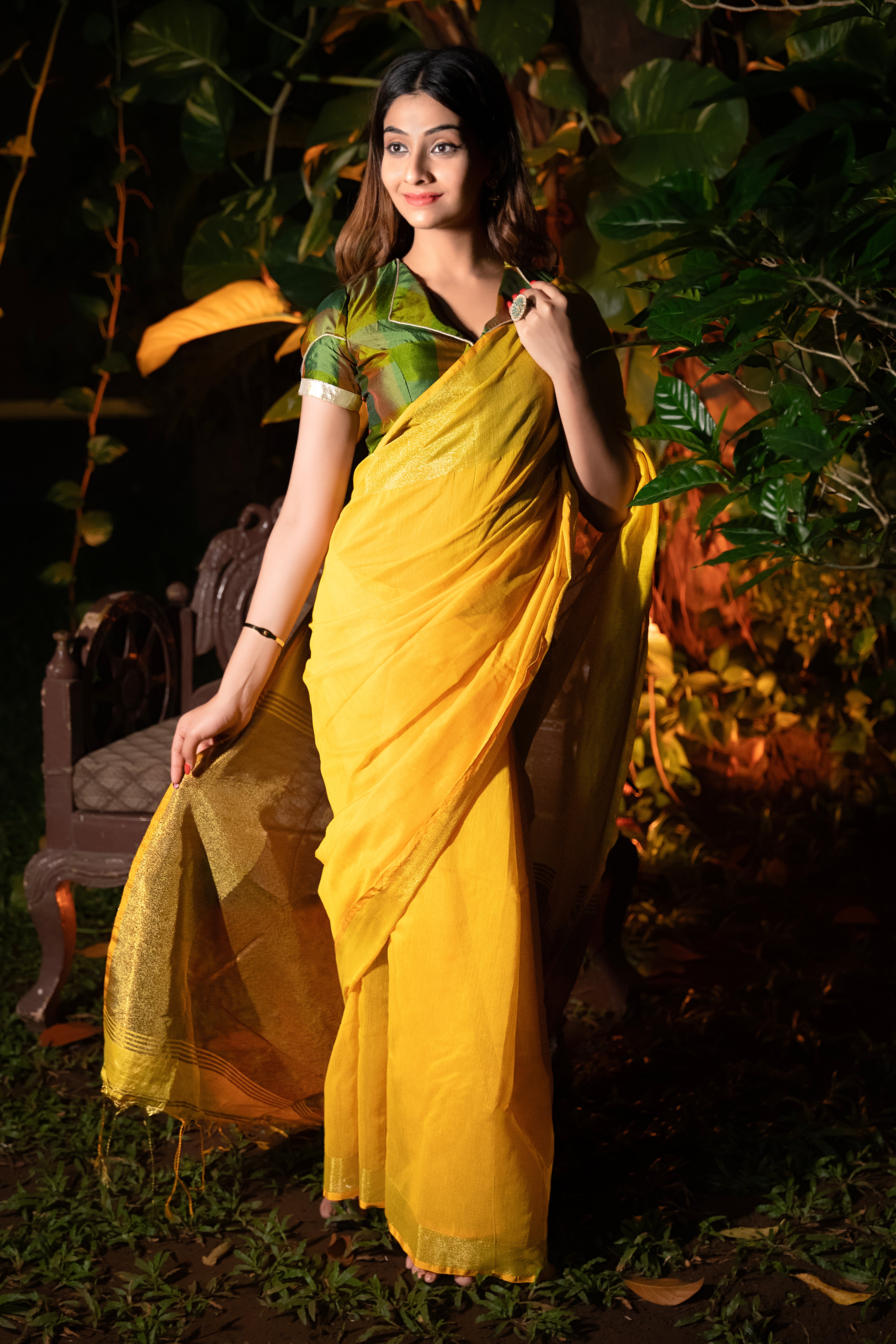 Golden Glow Saree