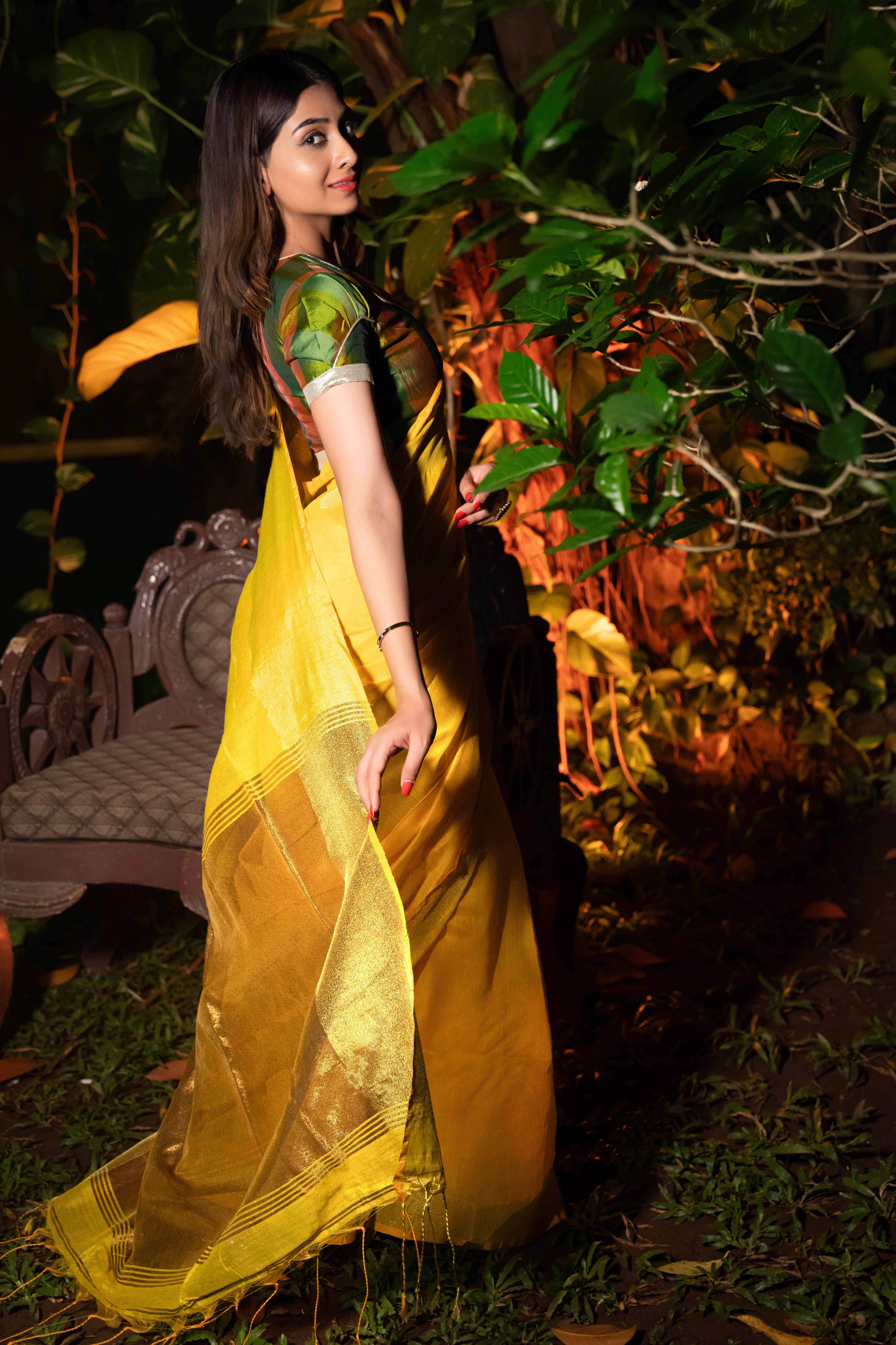 Golden Glow Saree