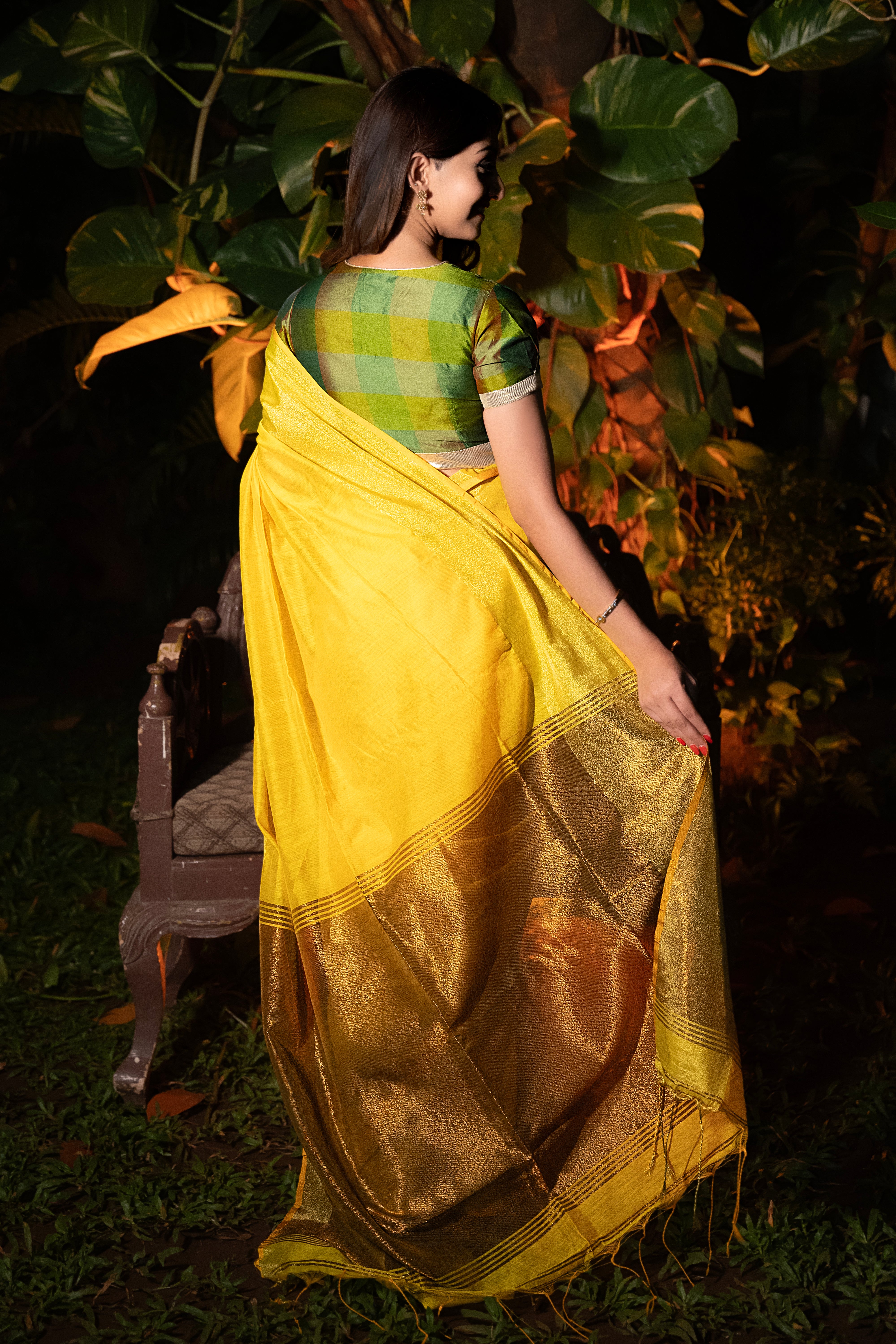 Golden Glow Saree