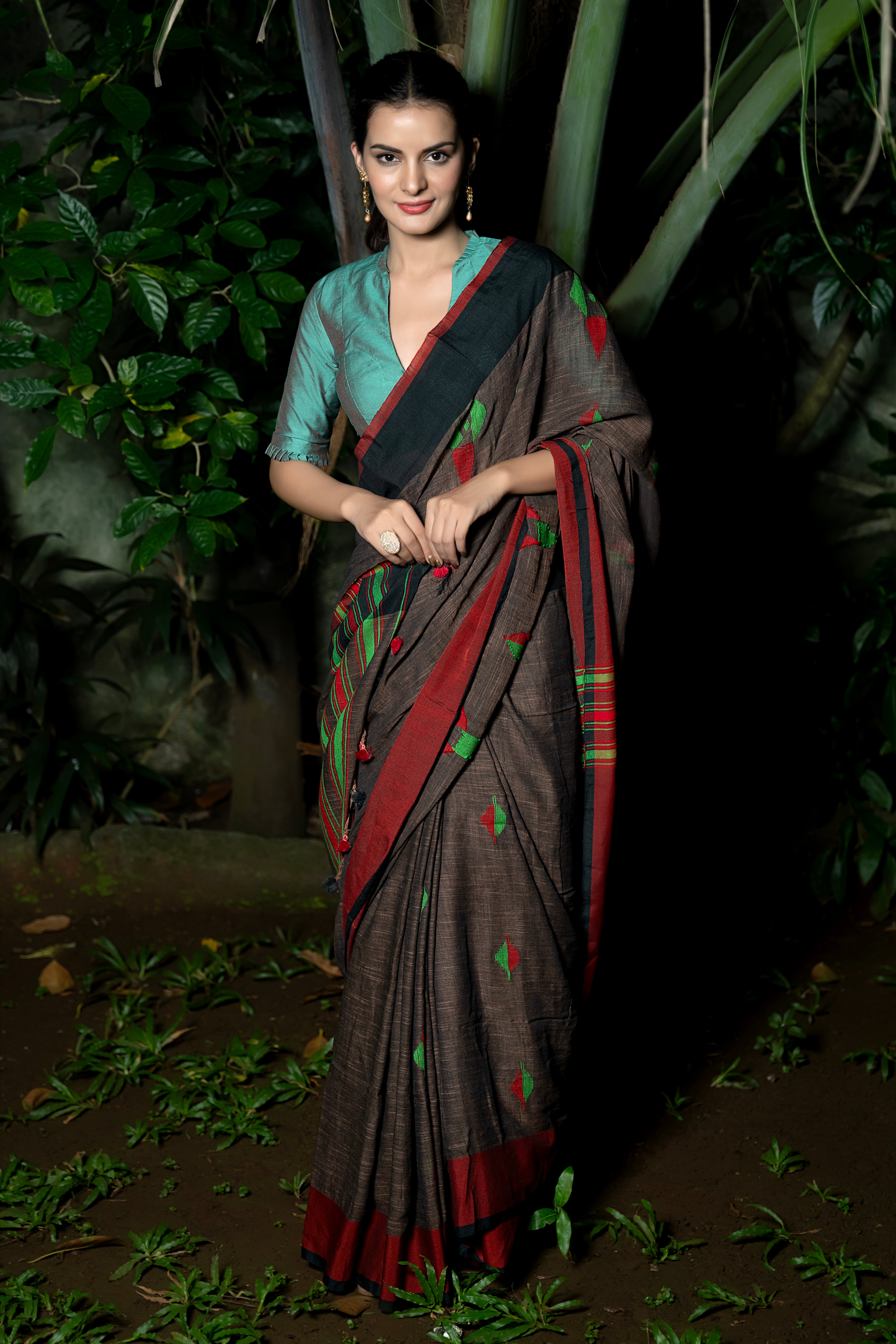 Bronze Elegance Saree