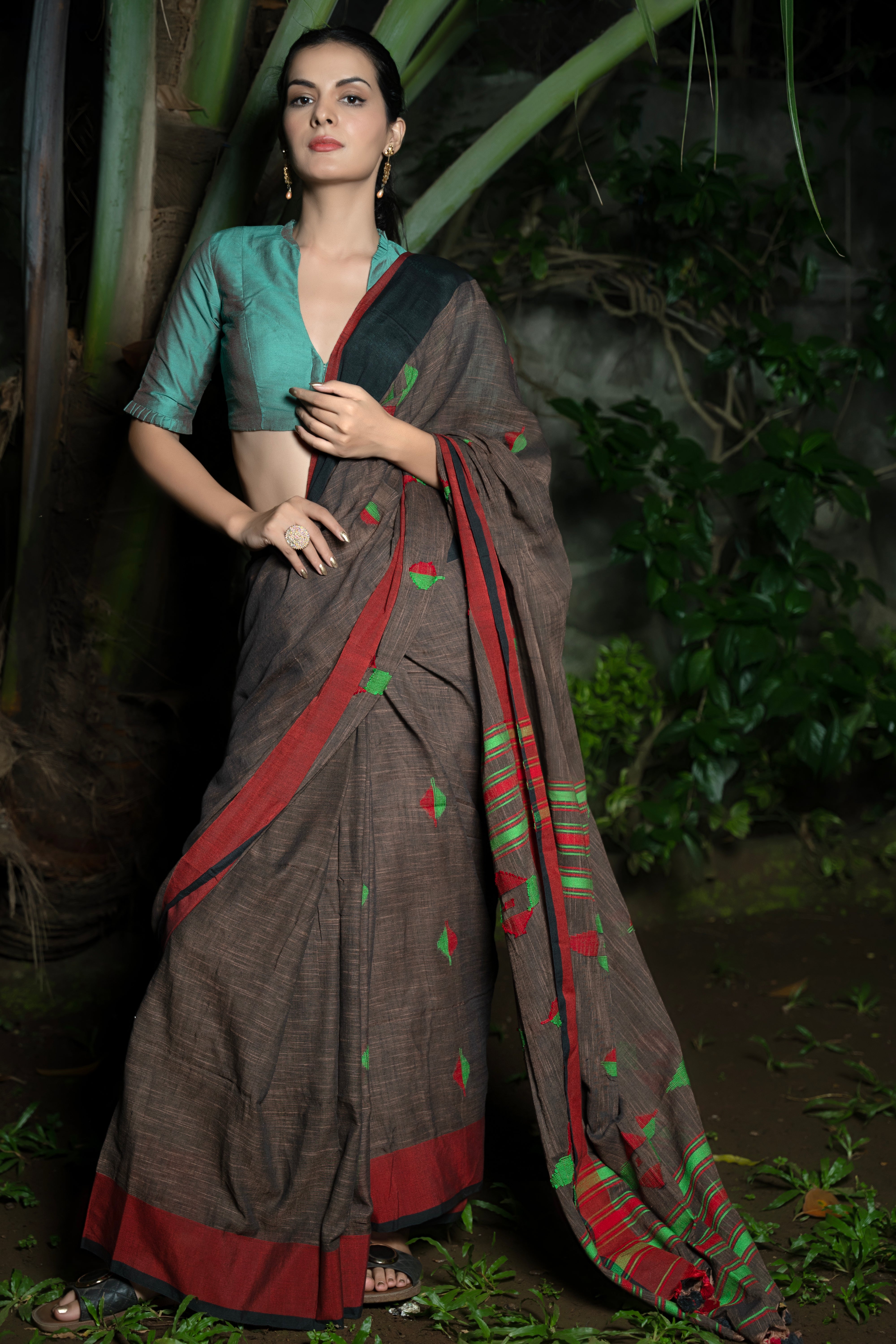 Bronze Elegance Saree