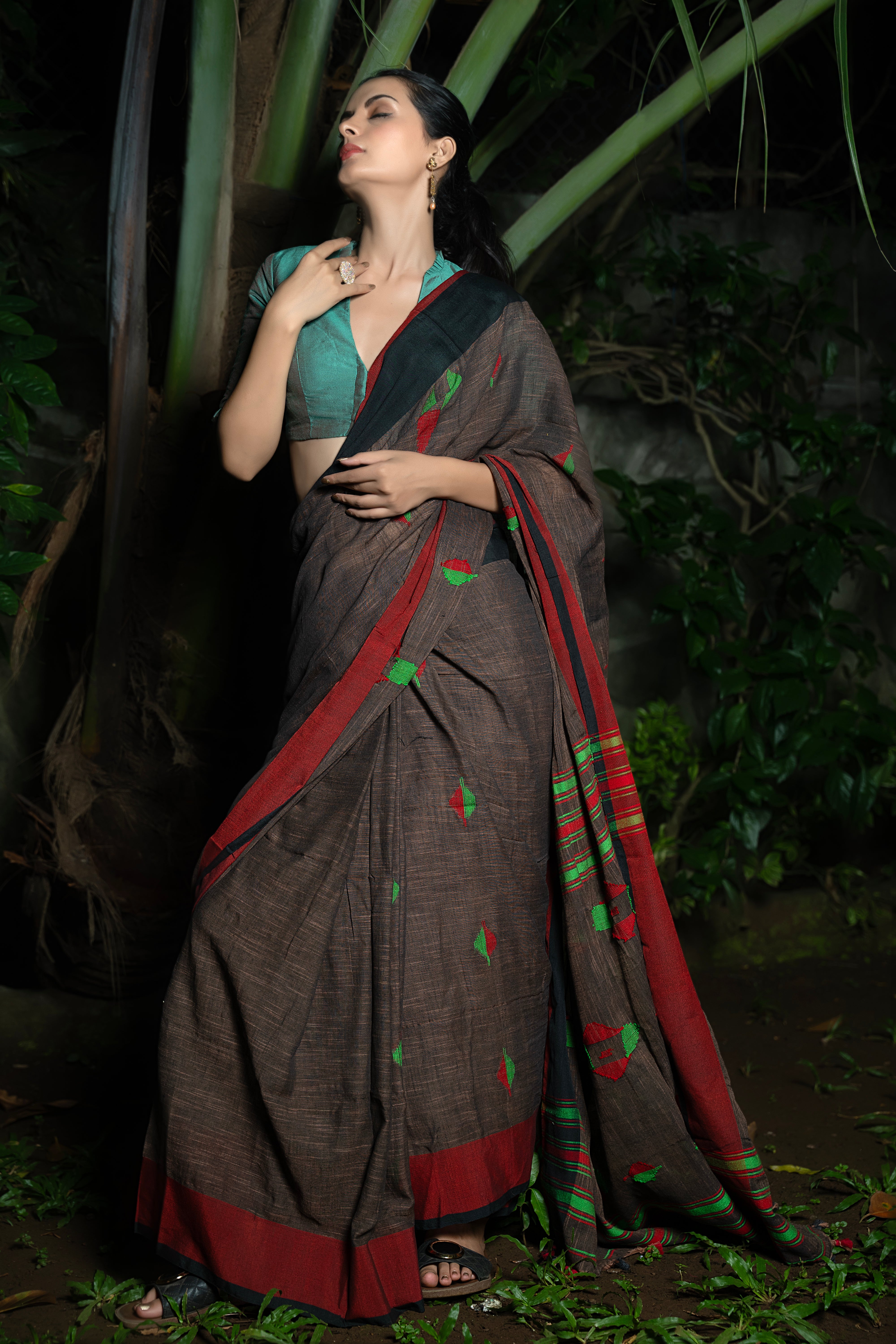 Bronze Elegance Saree