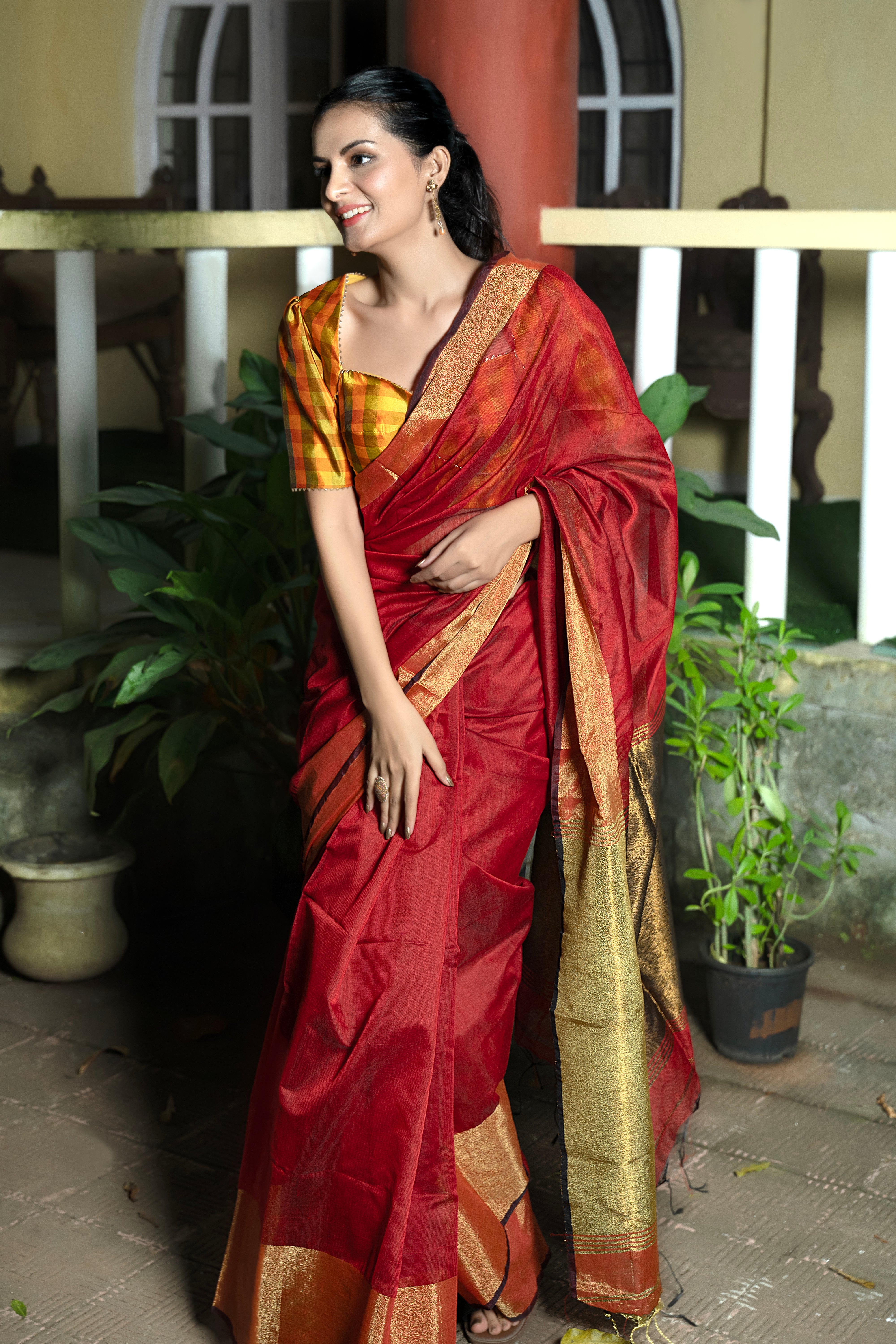 Crimson Aura Saree