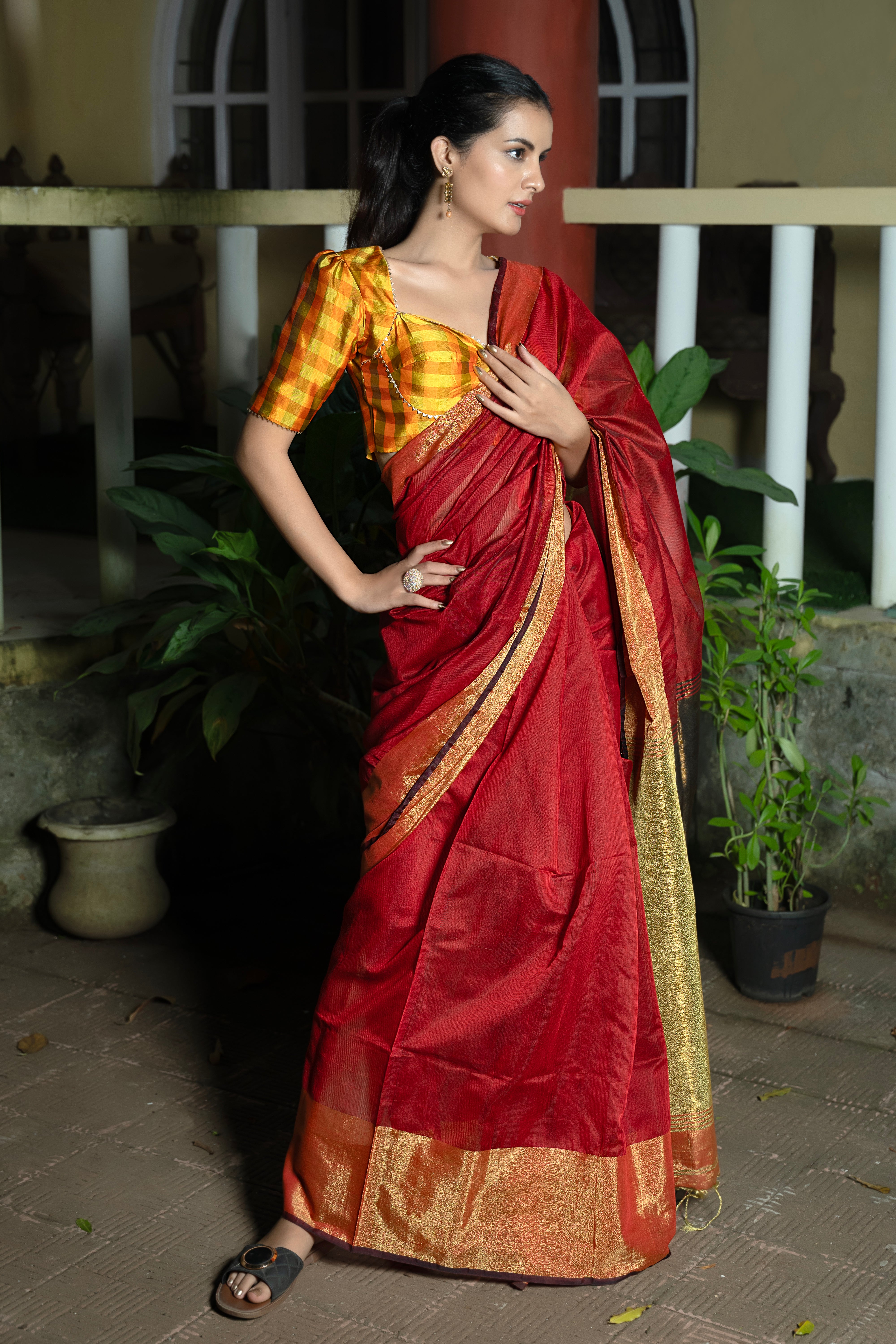 Crimson Aura Saree