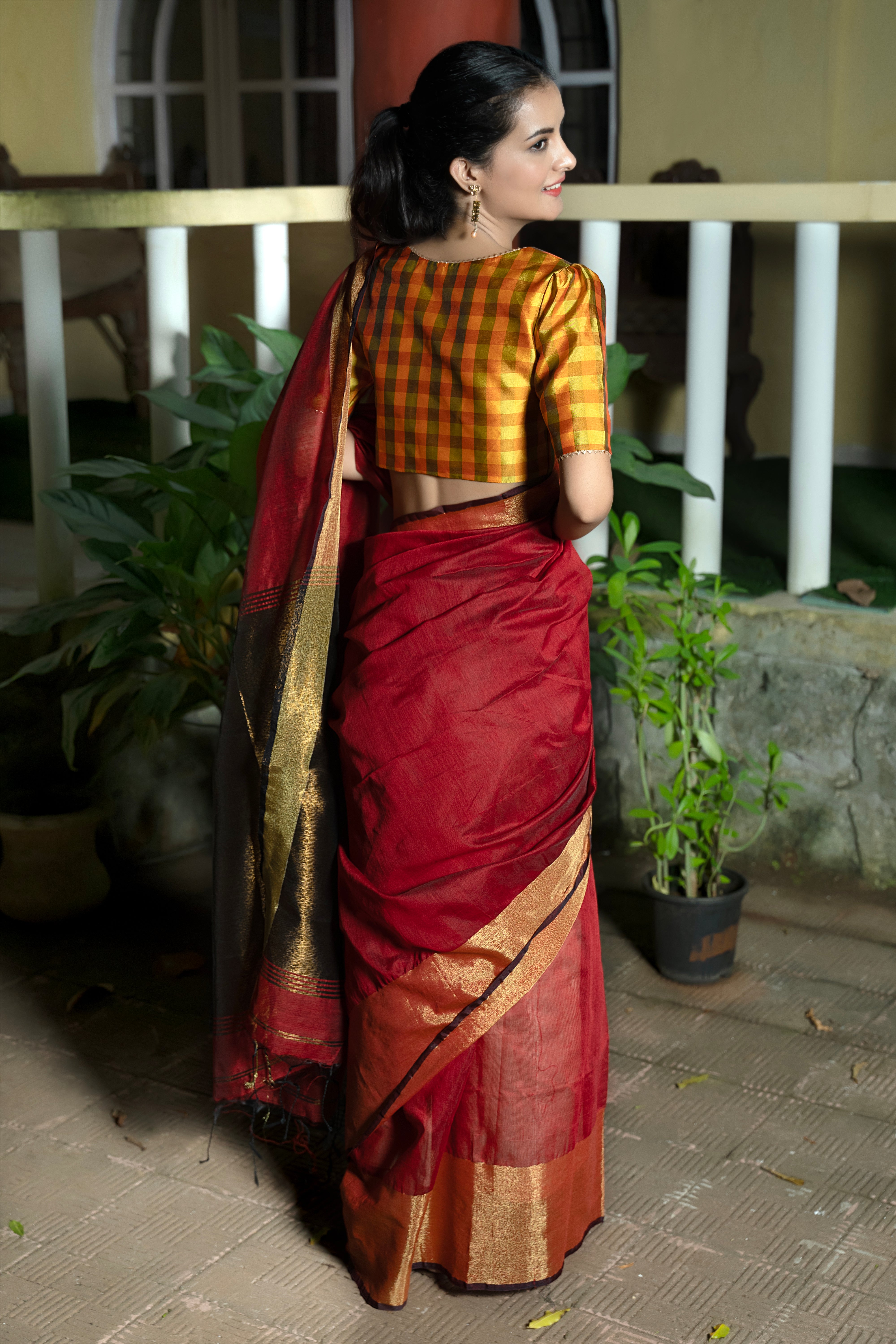 Crimson Aura Saree