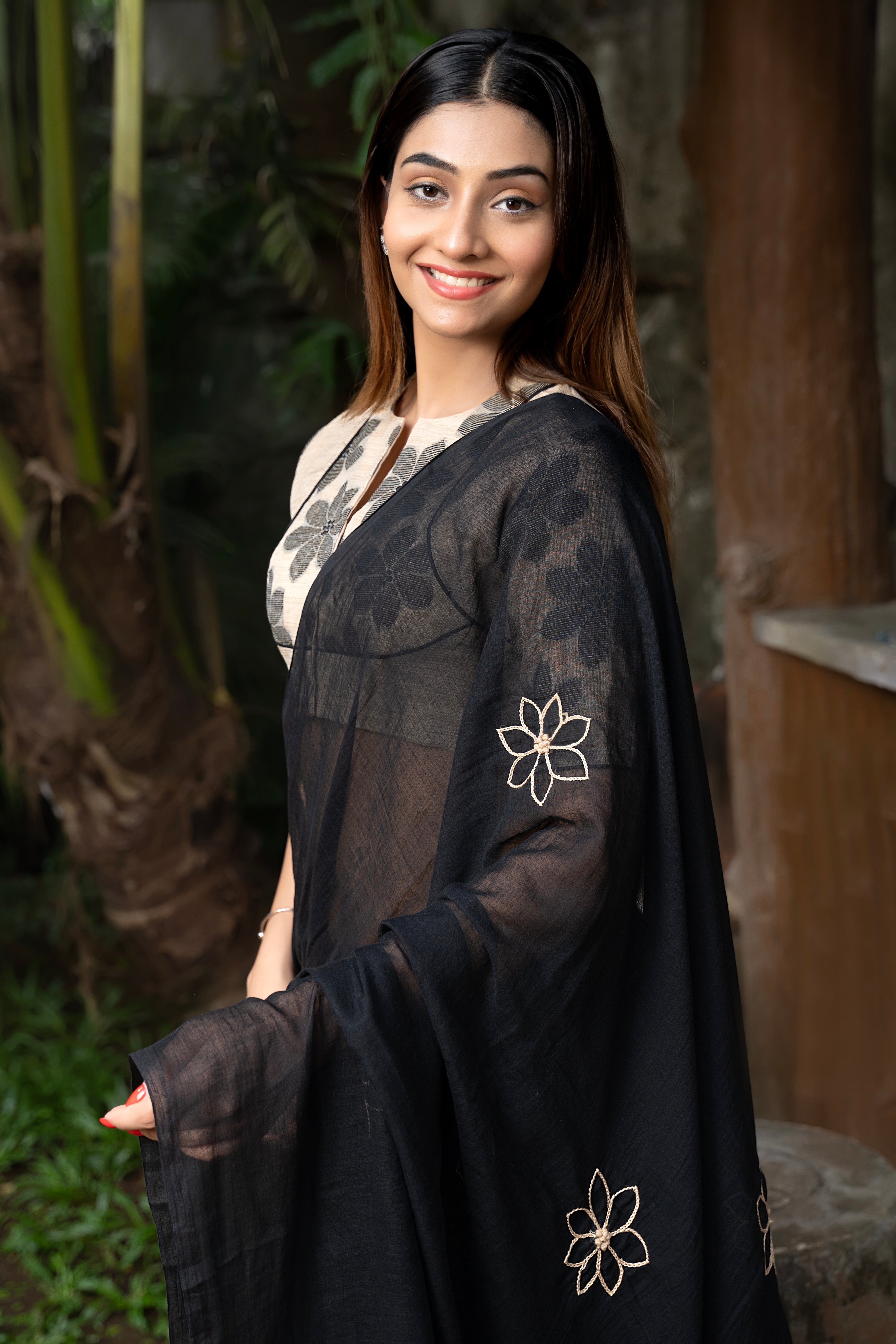 Krutam Saree + Baadal Ki Chaoon blouse