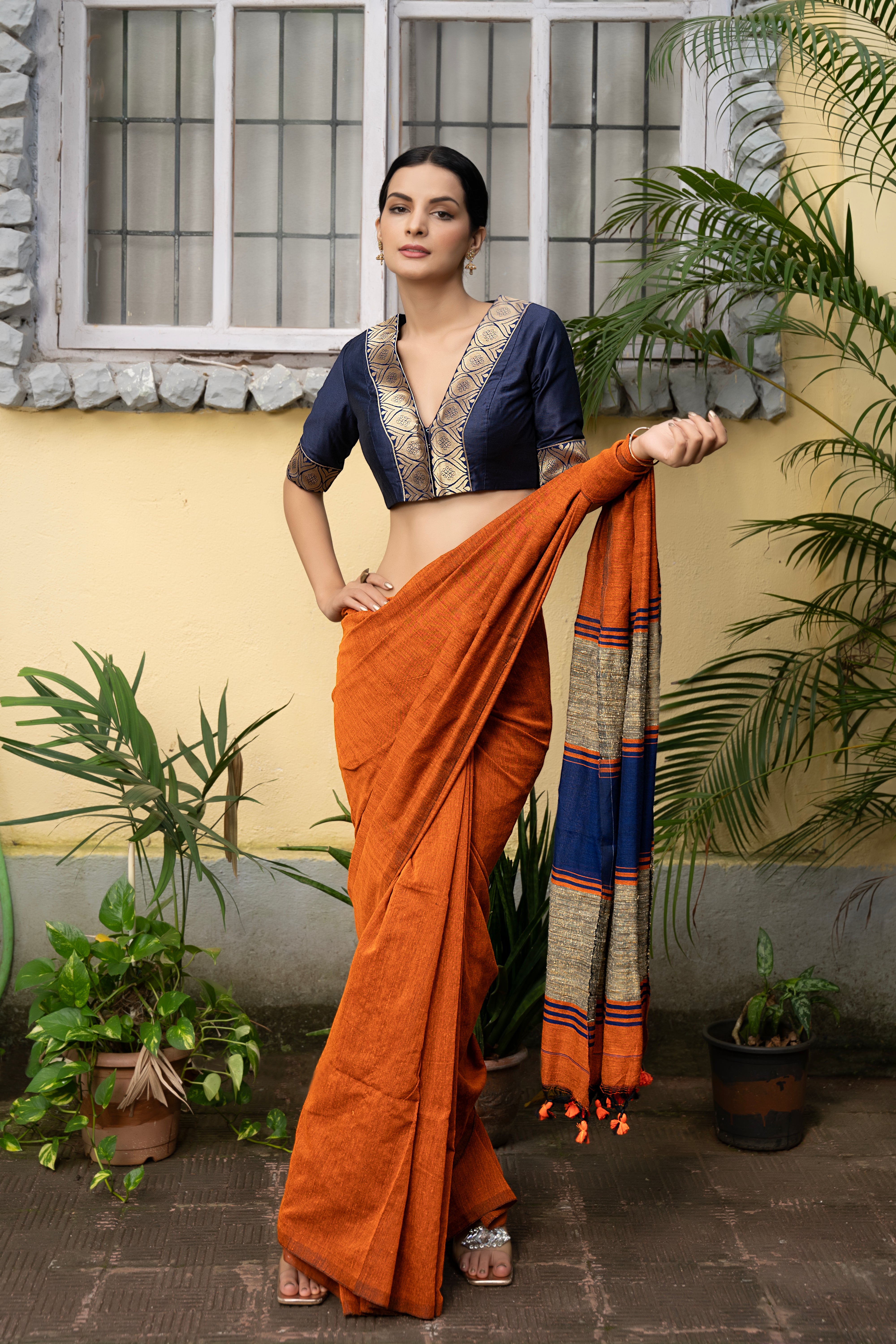 Sunset Splendor Saree