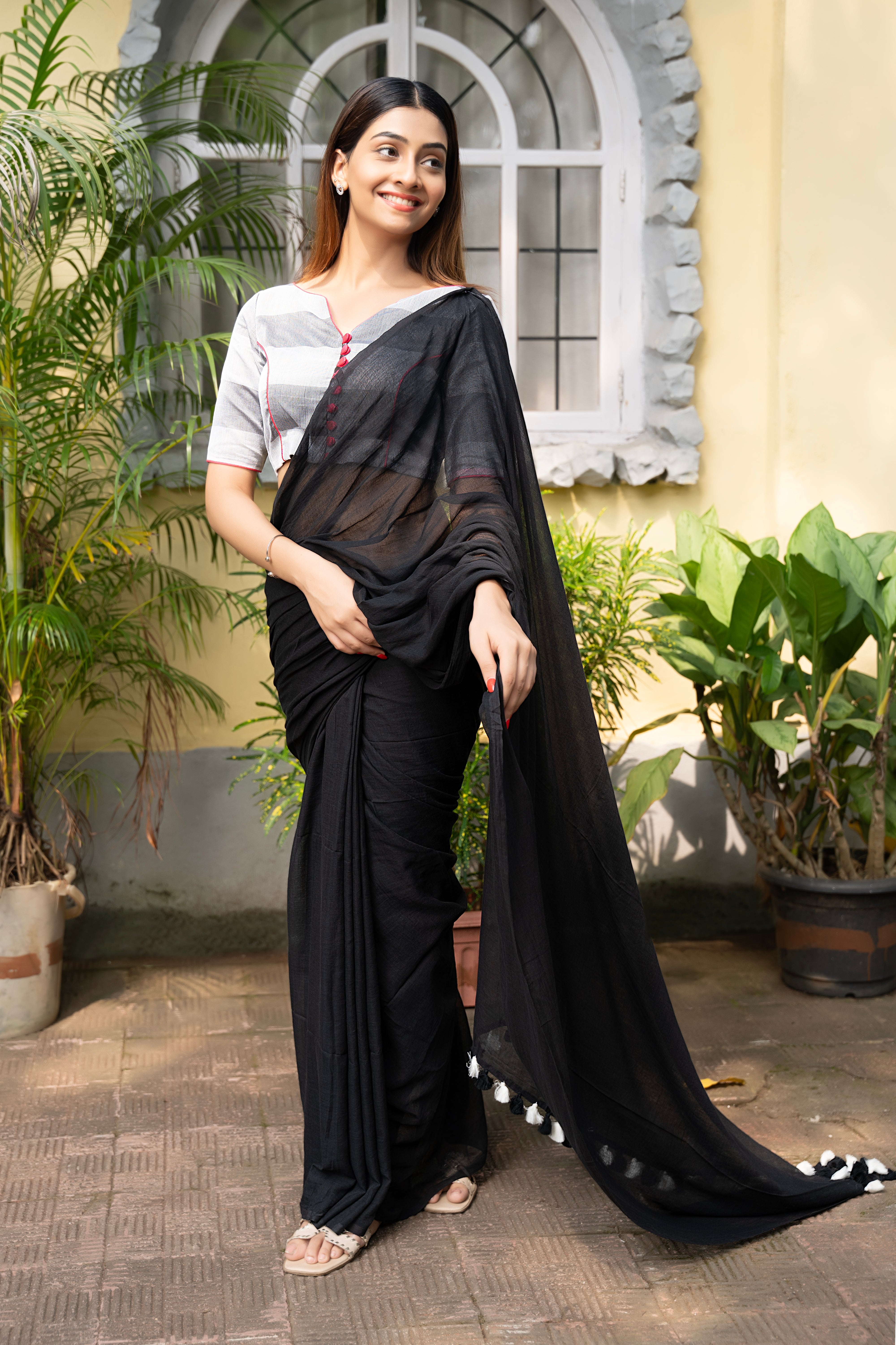 Ebony Weave Saree