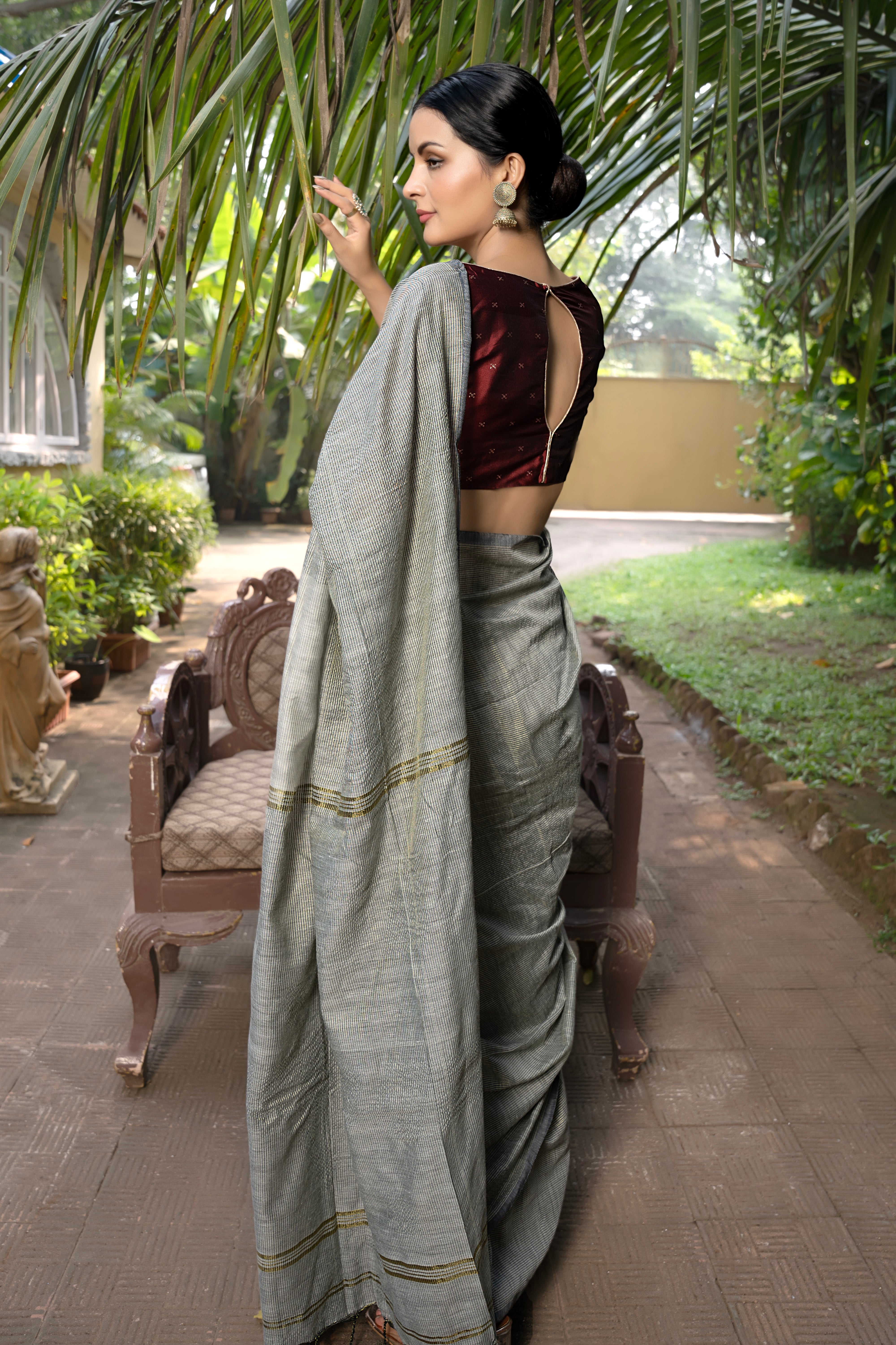 Silver Mist Saree