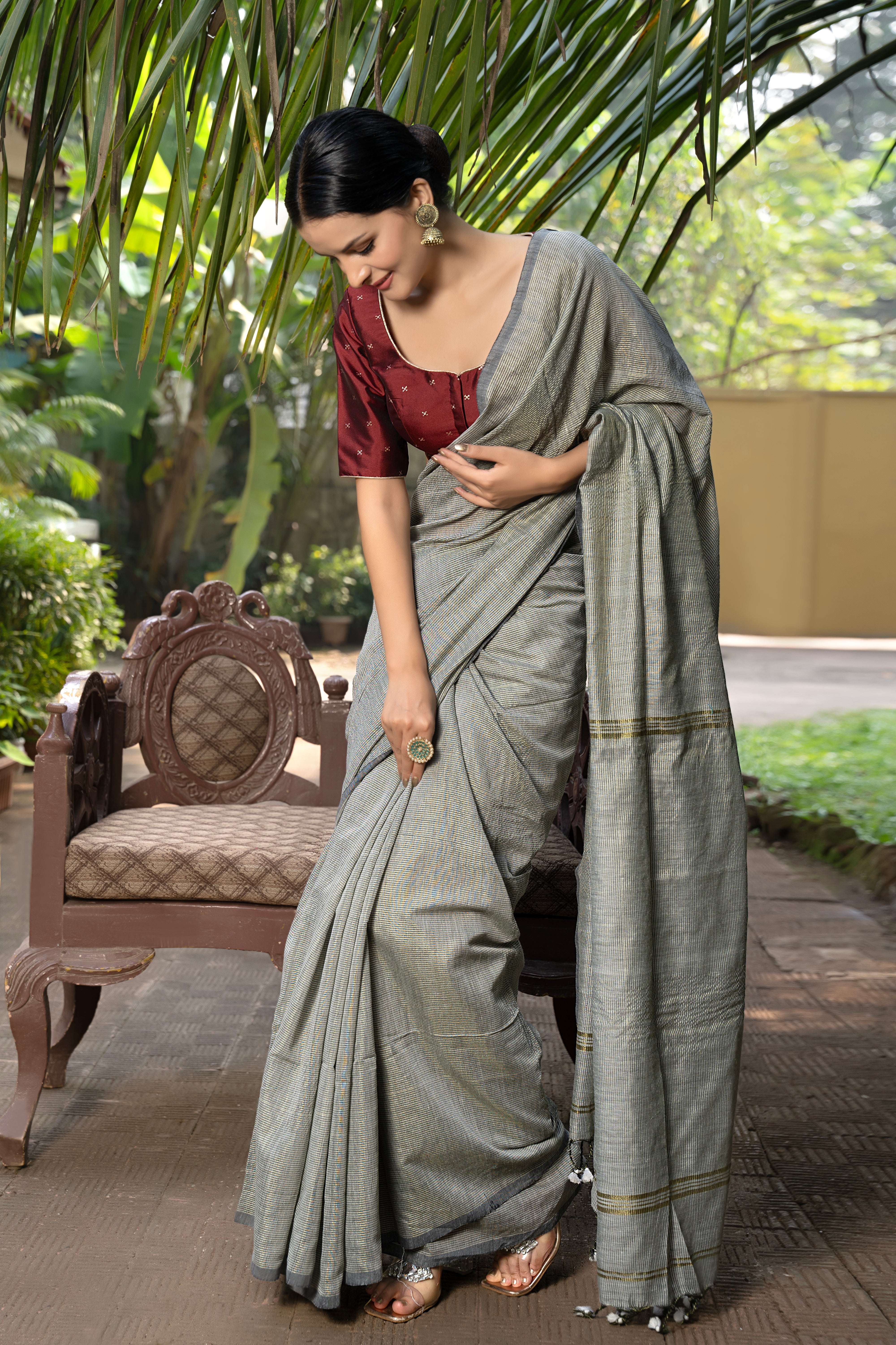 Silver Mist Saree