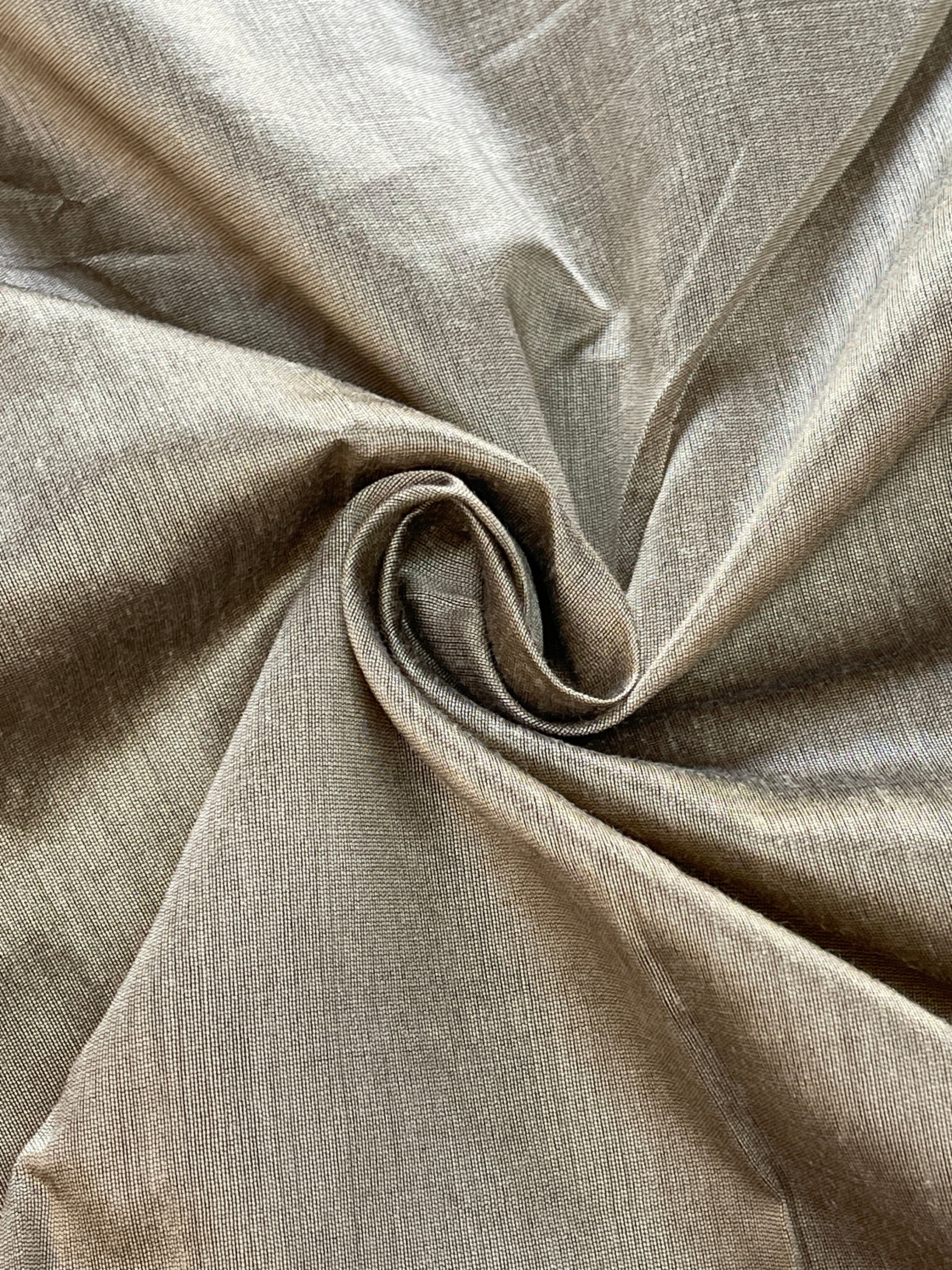 Cotton Silk Fabric – Beige & Black Mix | Soft & Elegant Blended Fabric – ₹120 per mtr