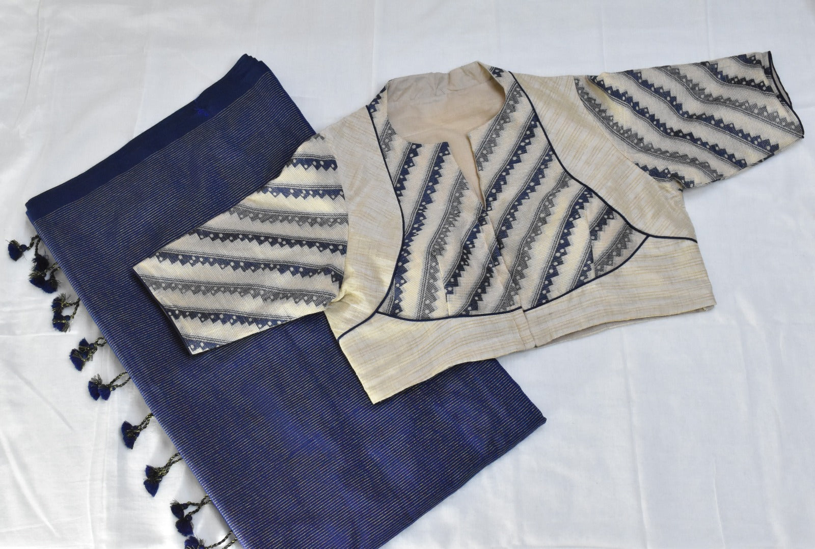 Sapphire Glow Saree with Blissful Blouse