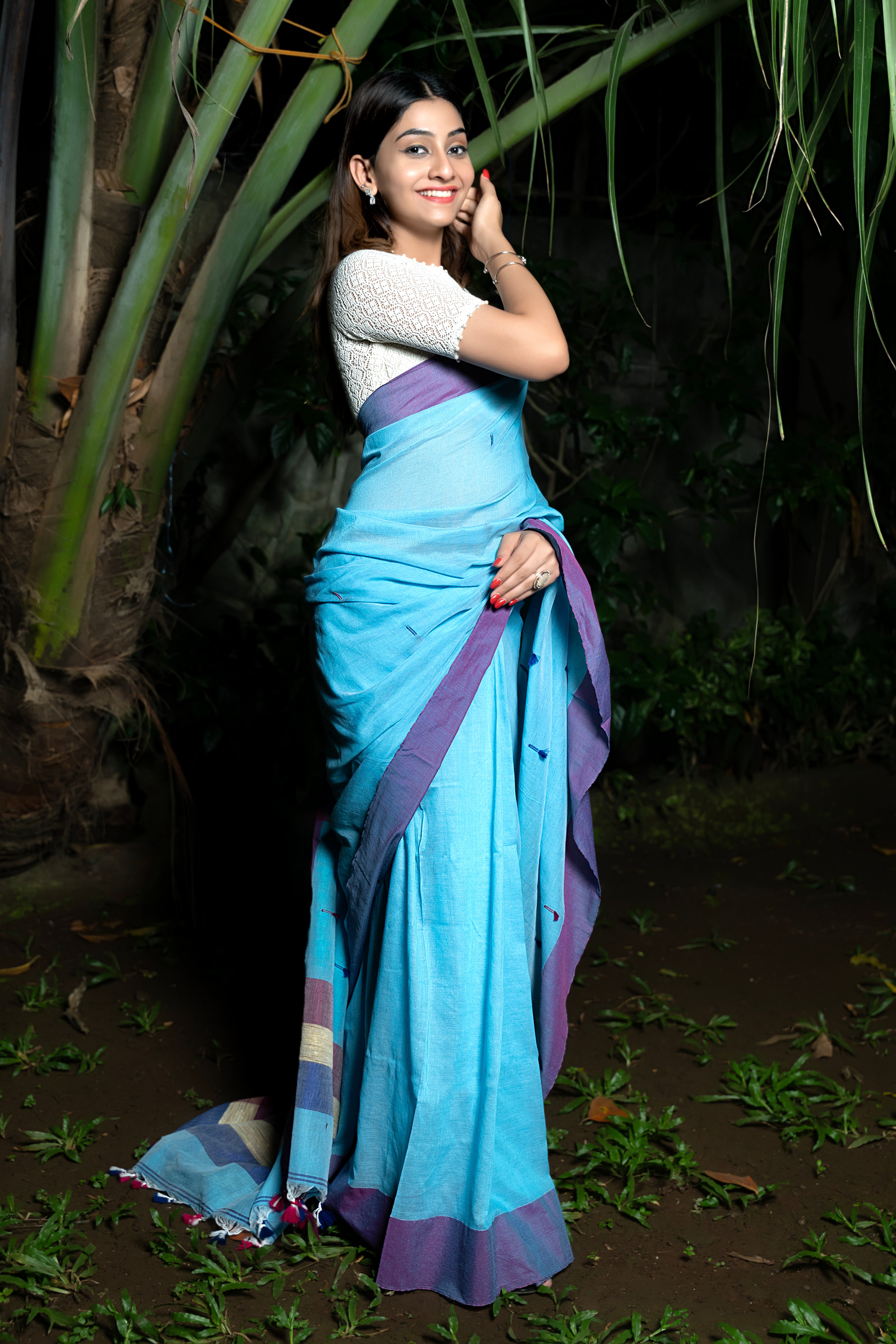 Azure Charm Saree