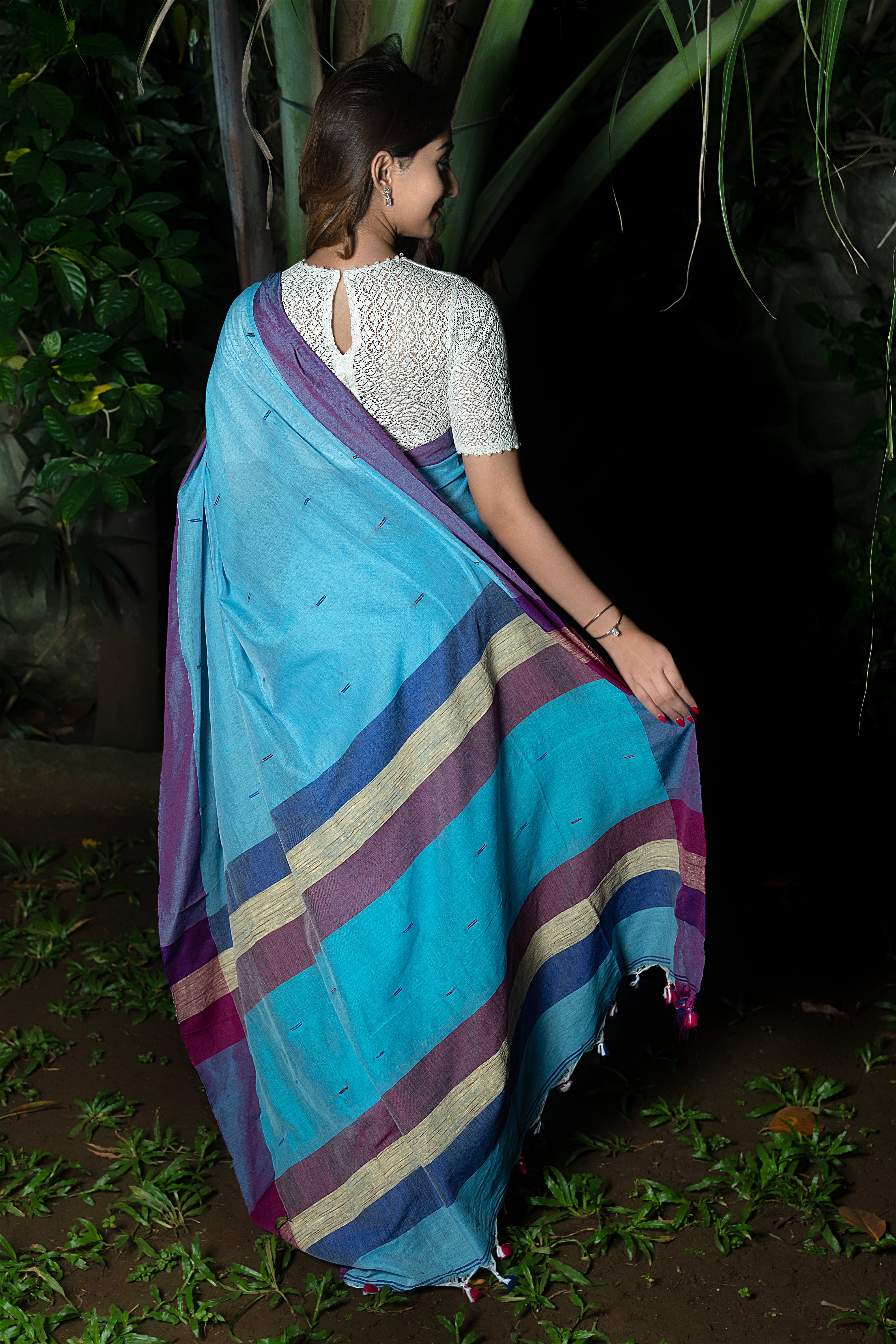 Azure Charm Saree