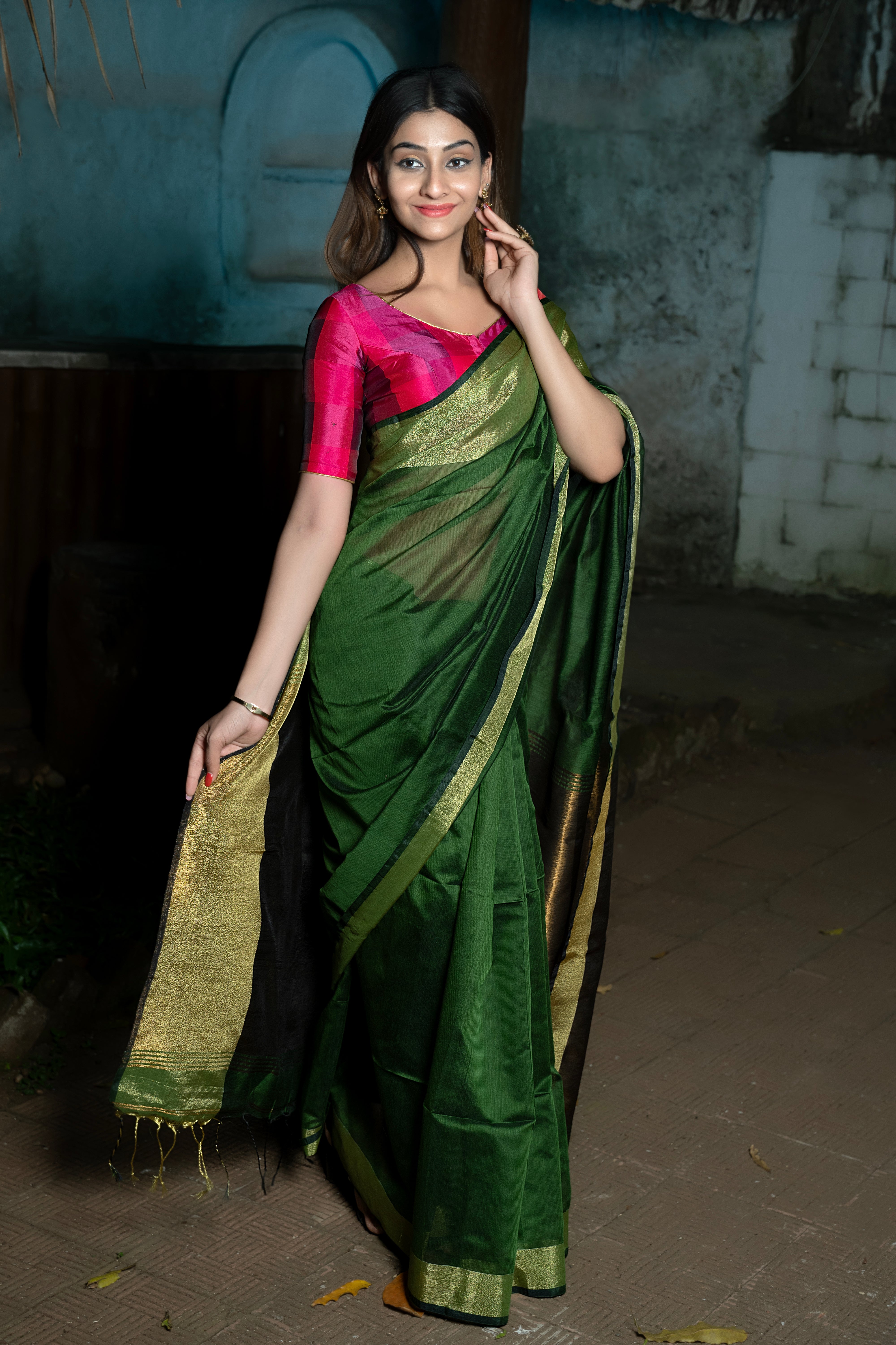 Emerald Grace Saree